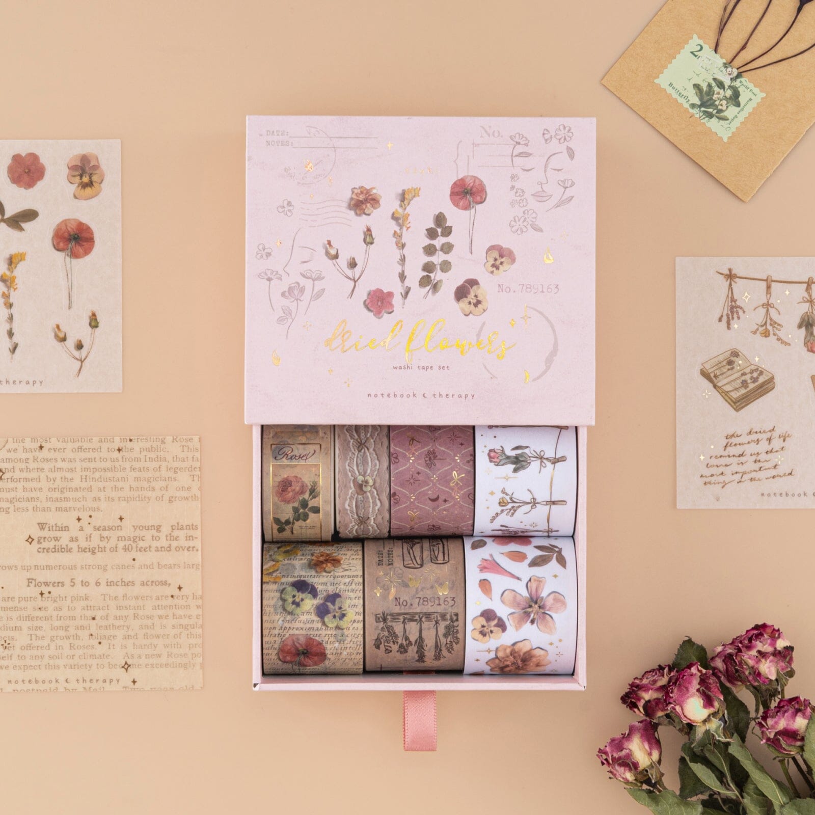 Tsuki 'Dried Flowers' Washi Tape Set ☾