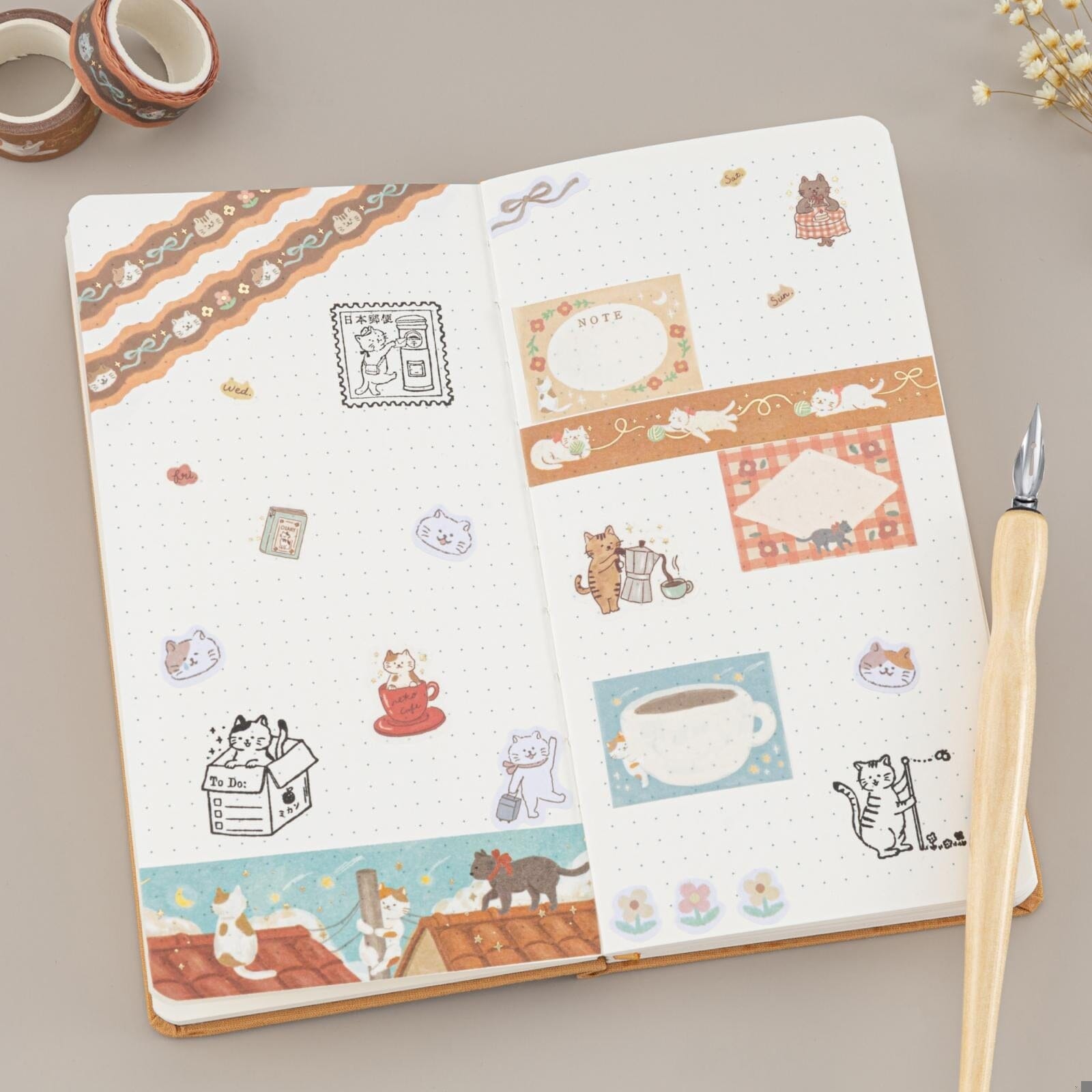 Tsuki 'Neko Days' Travel Notebook Gift Set ☾