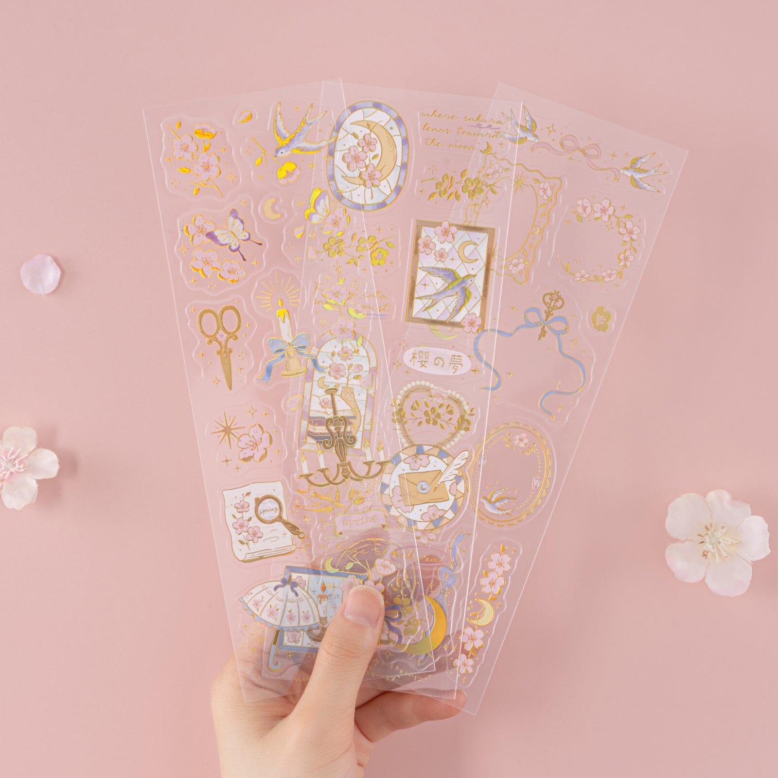 Tsuki 'Sakura Vintage' 3D Sticker Set ☾