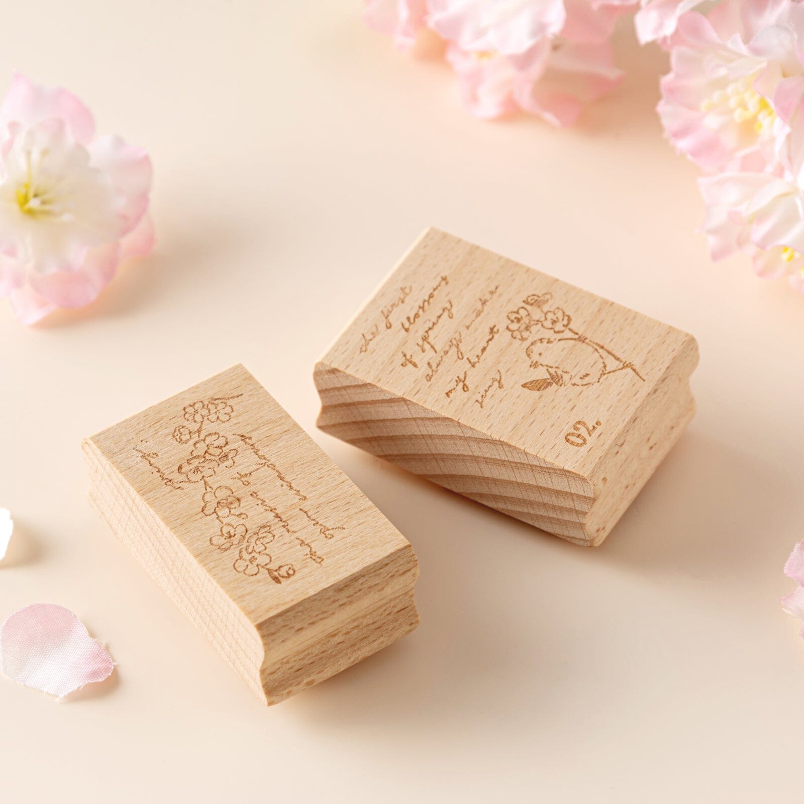 Hinoki - 'Into the Song' Engraved Wooden Stamps Set
