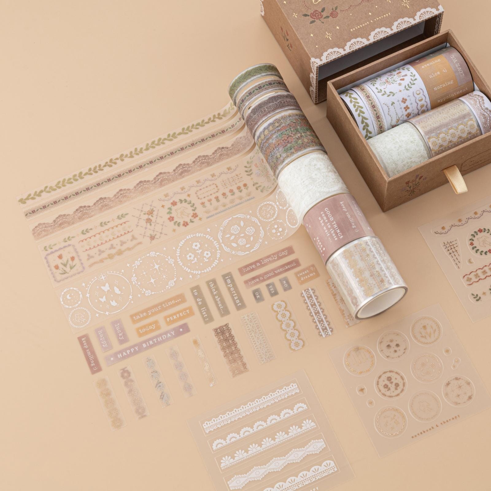 Tsuki 'Lace Dreams' Washi Tape Set ☾
