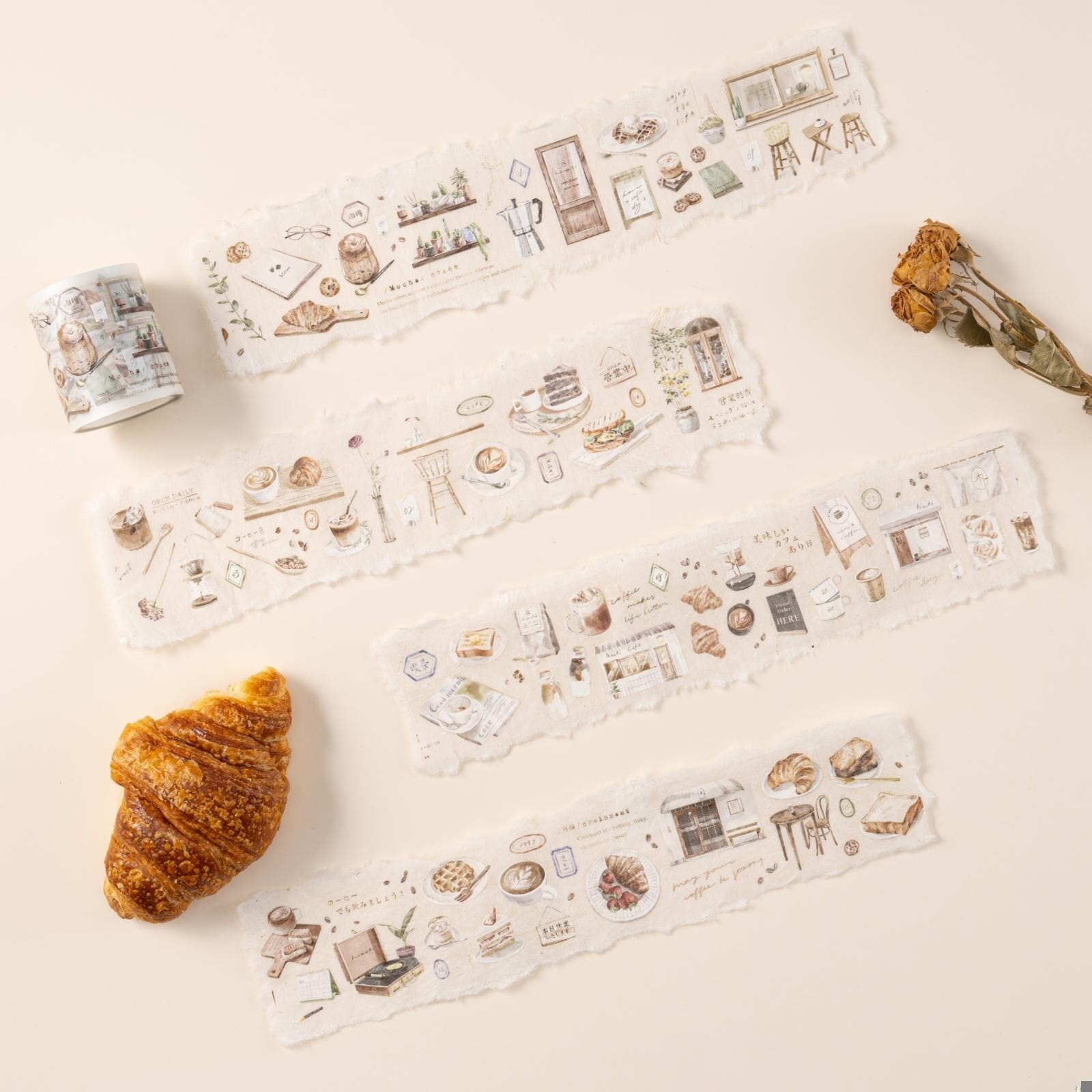 Hinoki - 'Into the Cafe' PET Decorative Tape Set
