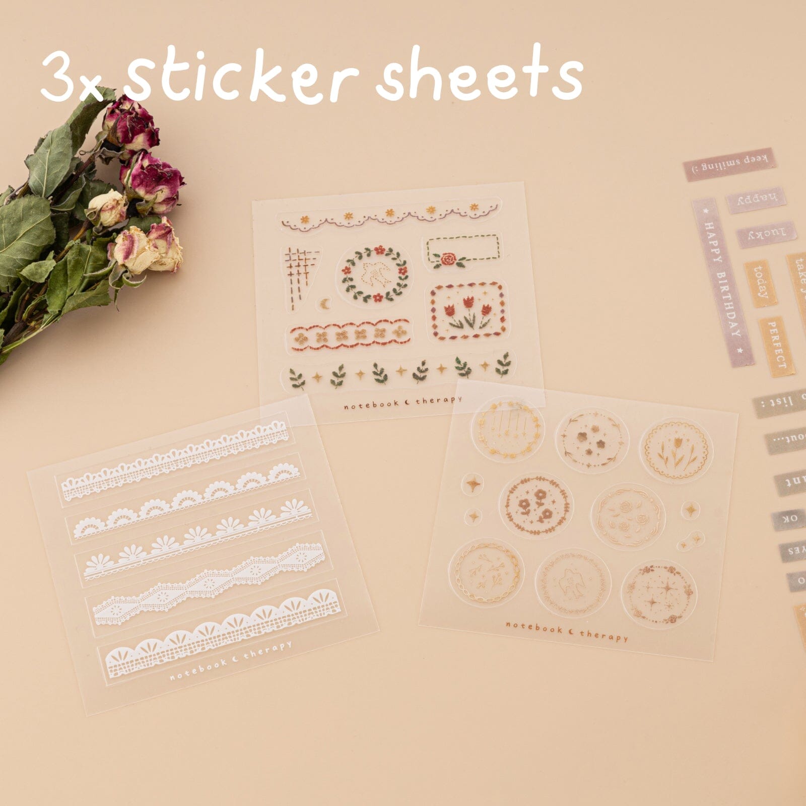 Tsuki 'Lace Dreams' Washi Tape Set ☾