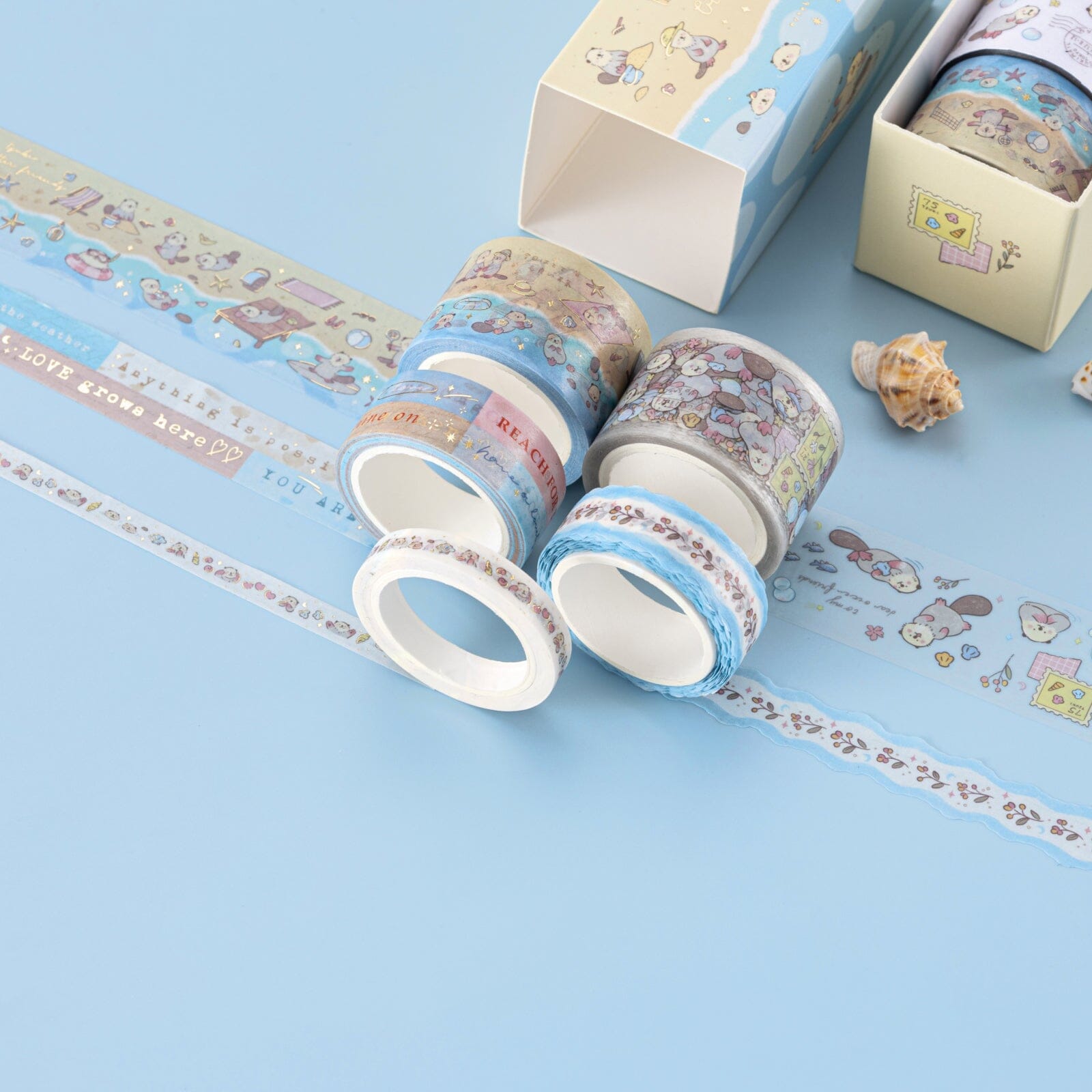 Tsuki 'Otter Friends' Washi Tape Set ☾