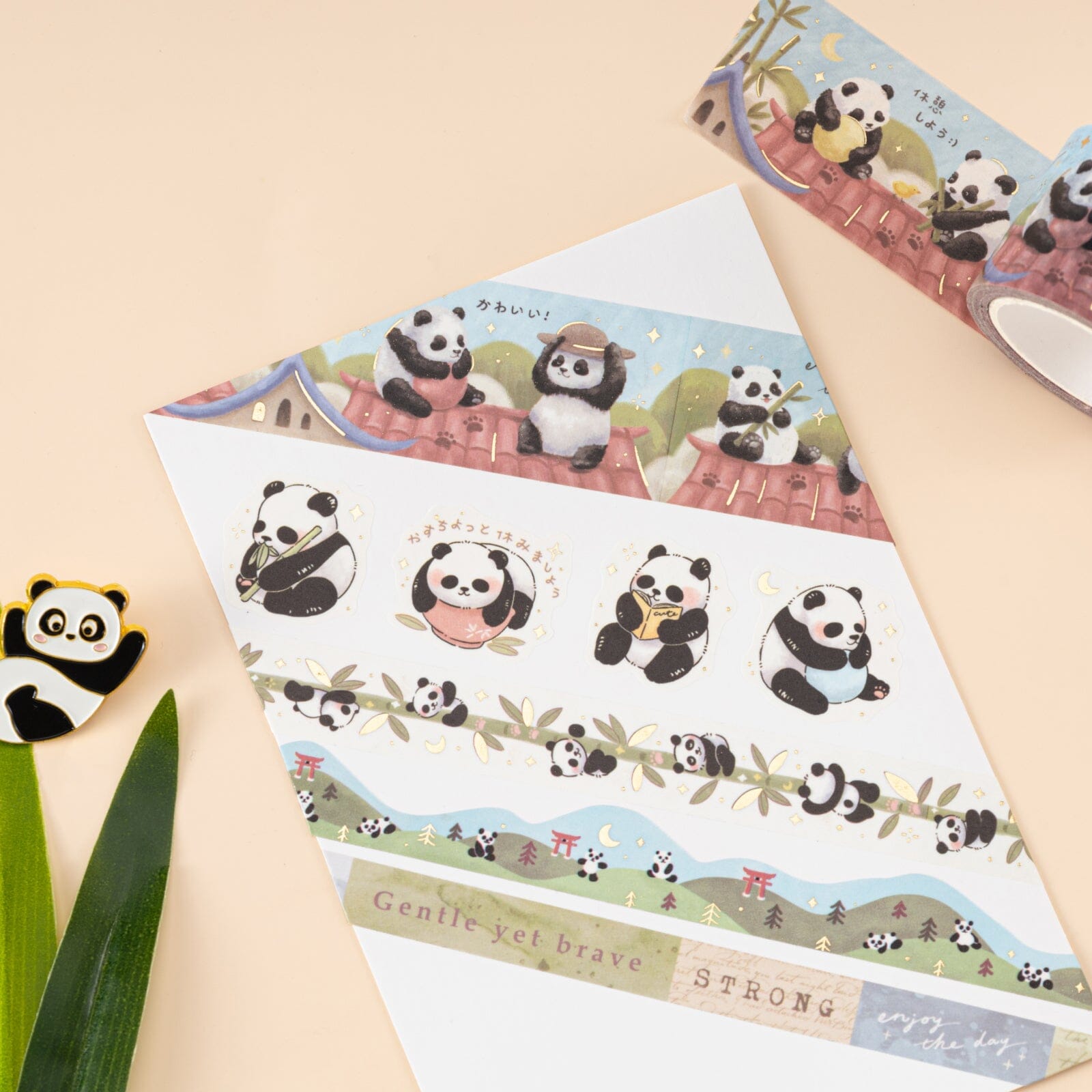 Tsuki 'Playful Panda' Washi Tape Set
