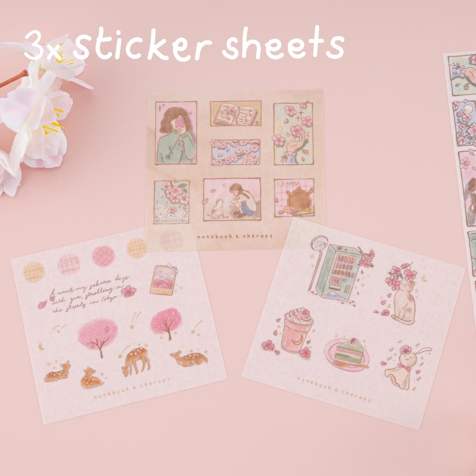 Tsuki 'Sakura Days' Washi Tape Set ☾