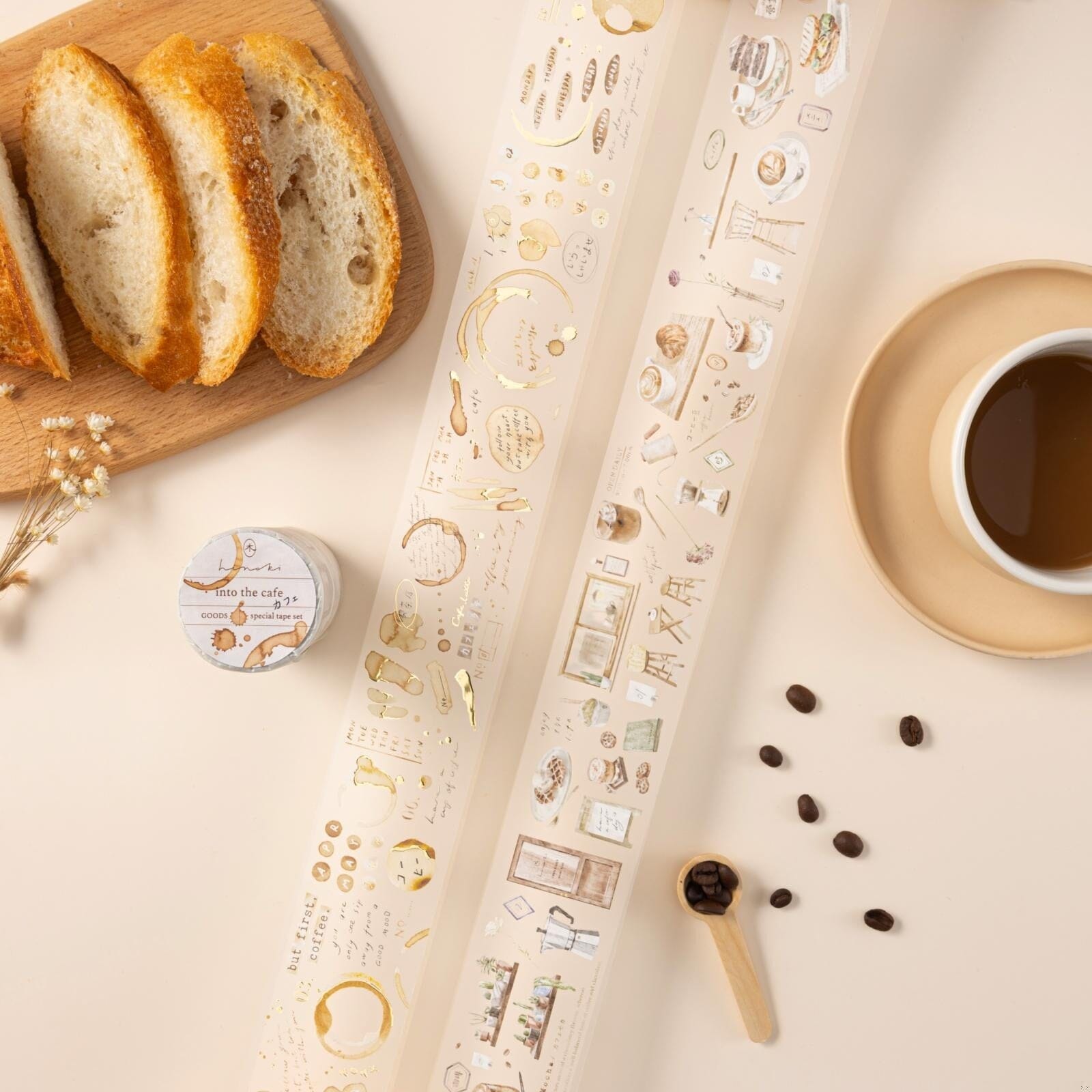 Hinoki - 'Into the Cafe' PET Decorative Tape Set