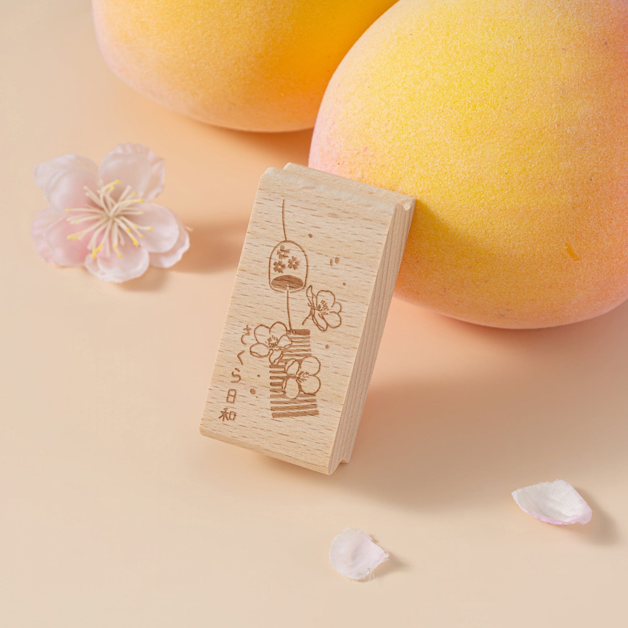 Hinoki - 'Into the Spring' Engraved Wooden Stamp Set