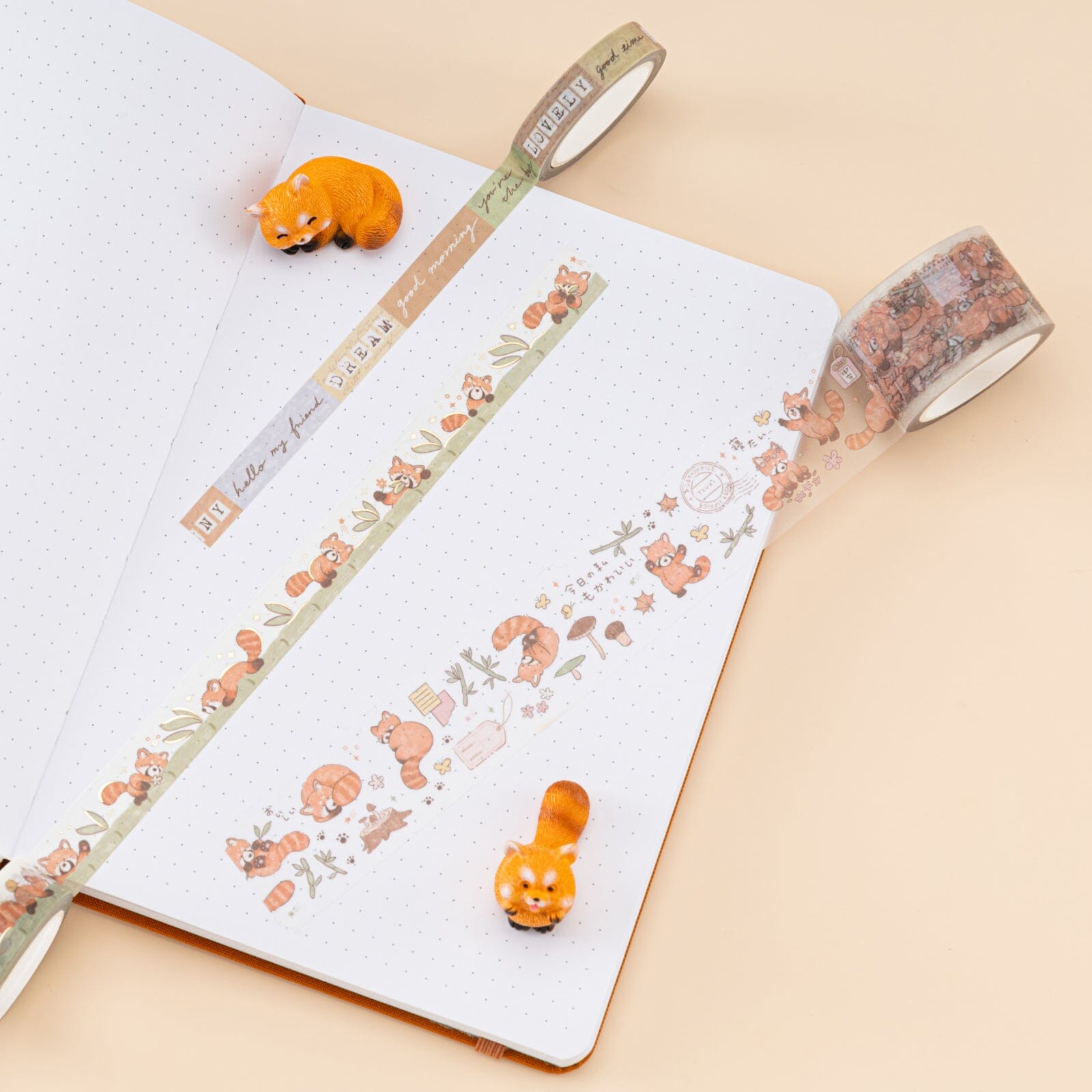 Tsuki 'Red Panda' Washi Tape Set ☾