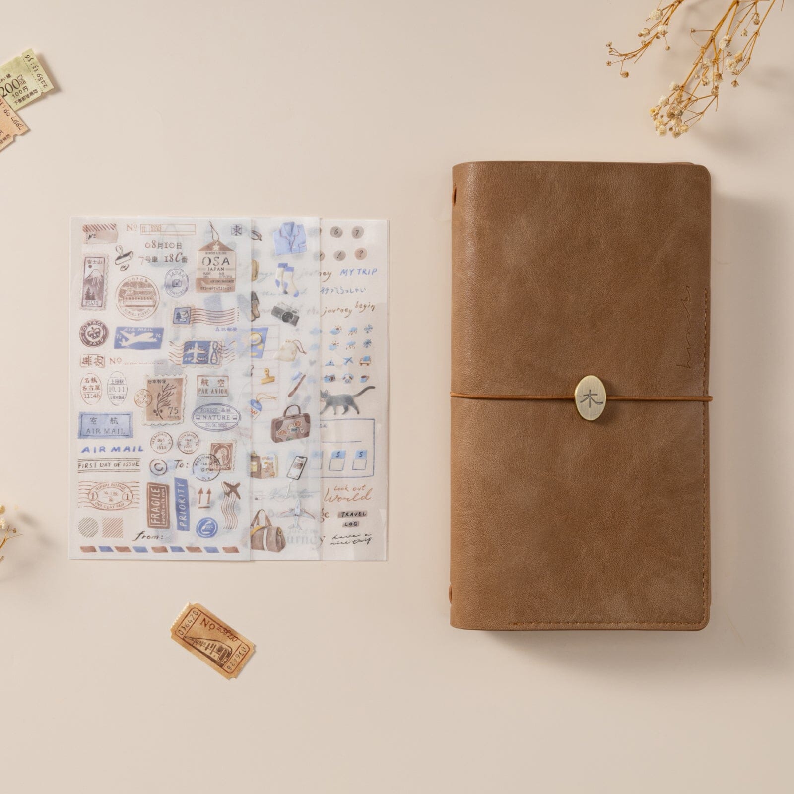 Hinoki - 'Travel Essentials' Print-On Sticker Set