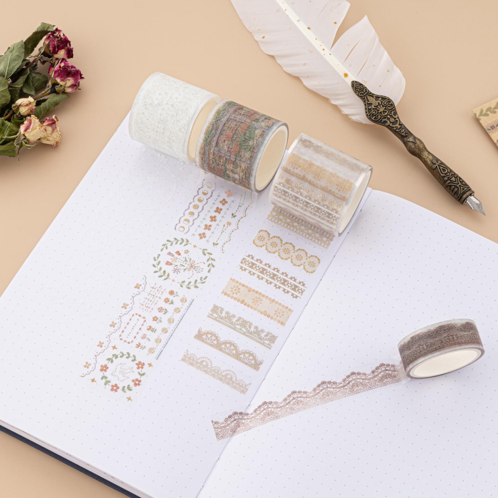 Tsuki 'Lace Dreams' Washi Tape Set ☾