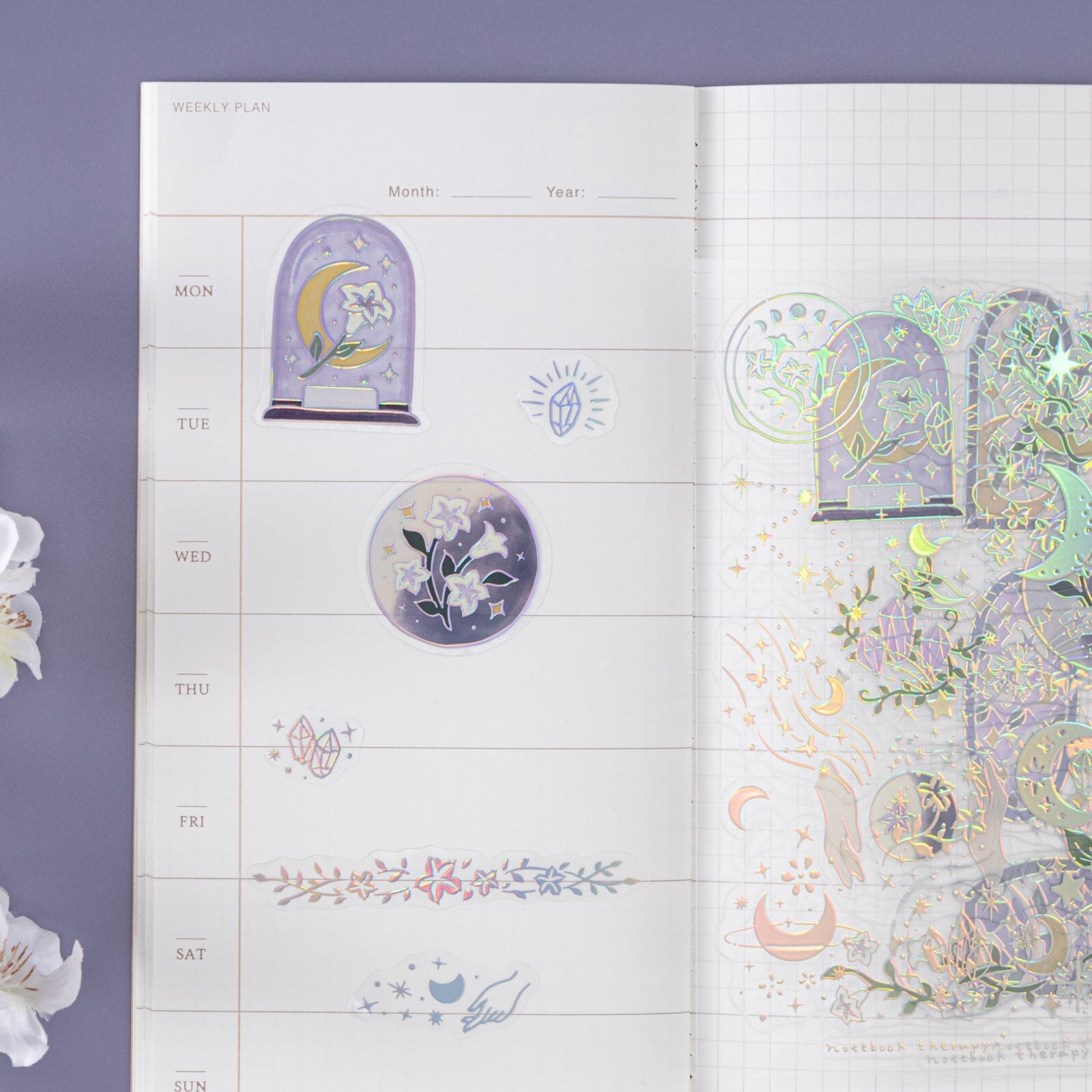 Tsuki 'Moonflower Magic' 3D Sticker Set ☾