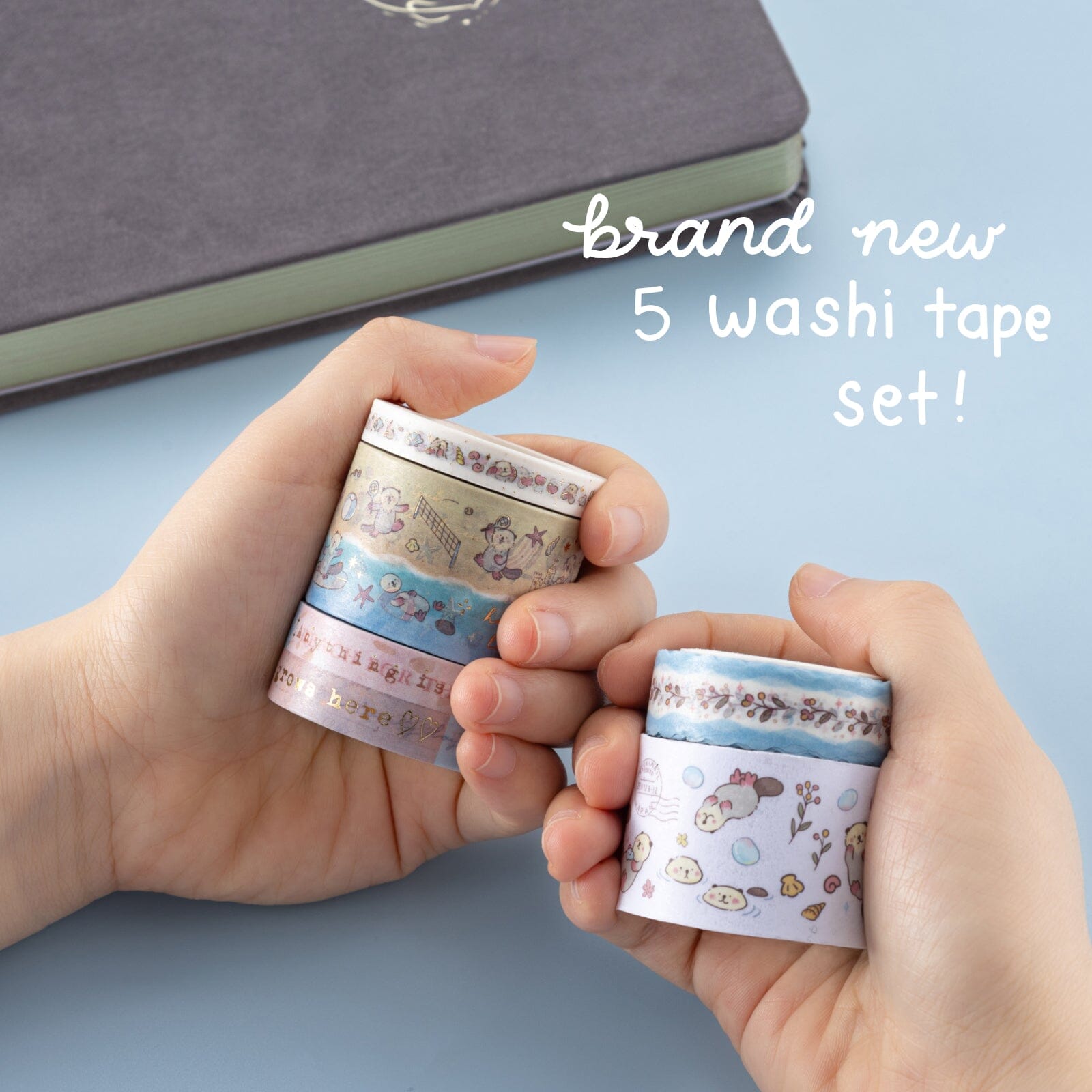 Tsuki 'Otter Friends' Washi Tape Set ☾