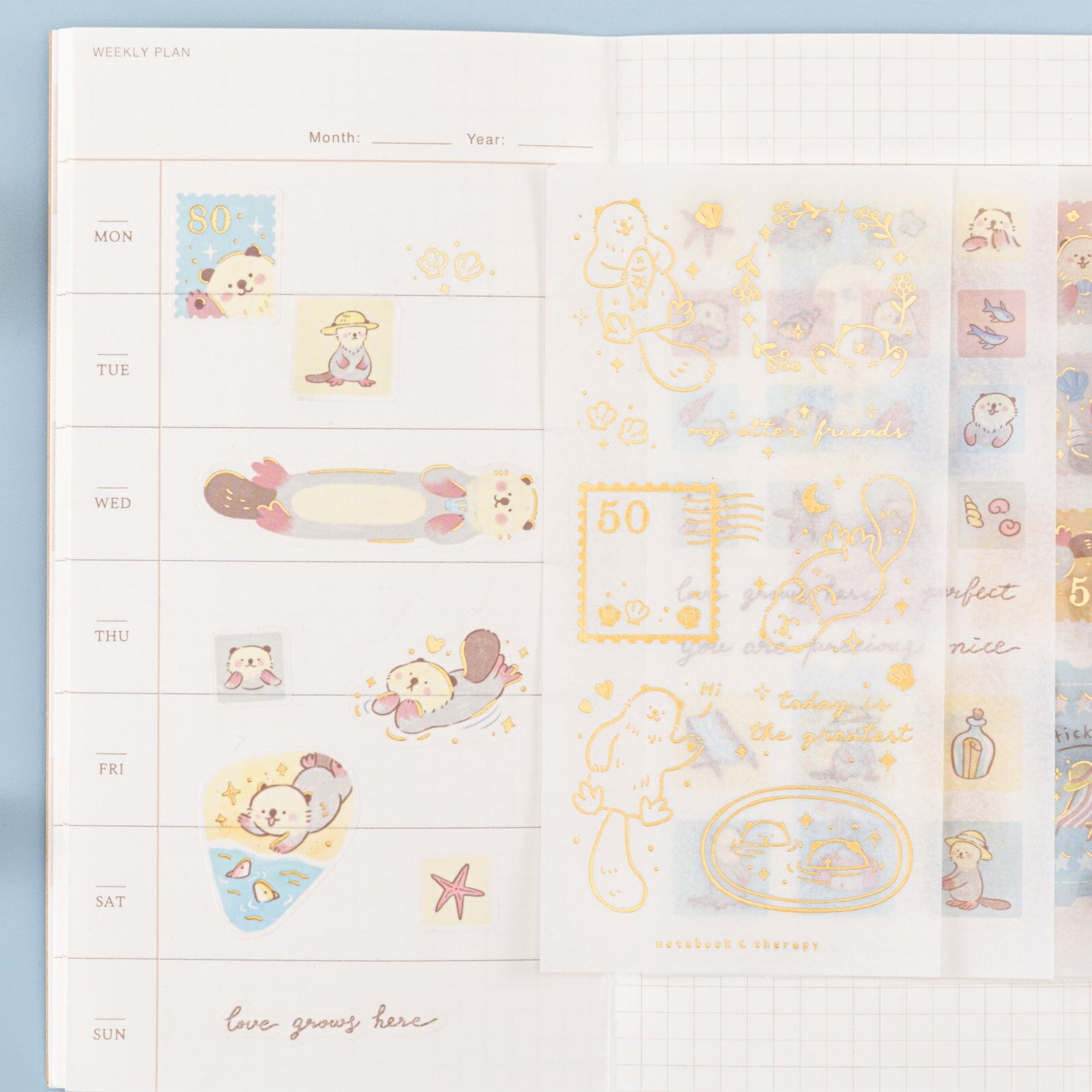 Tsuki 'Otter Friends' Sticker Set ☾