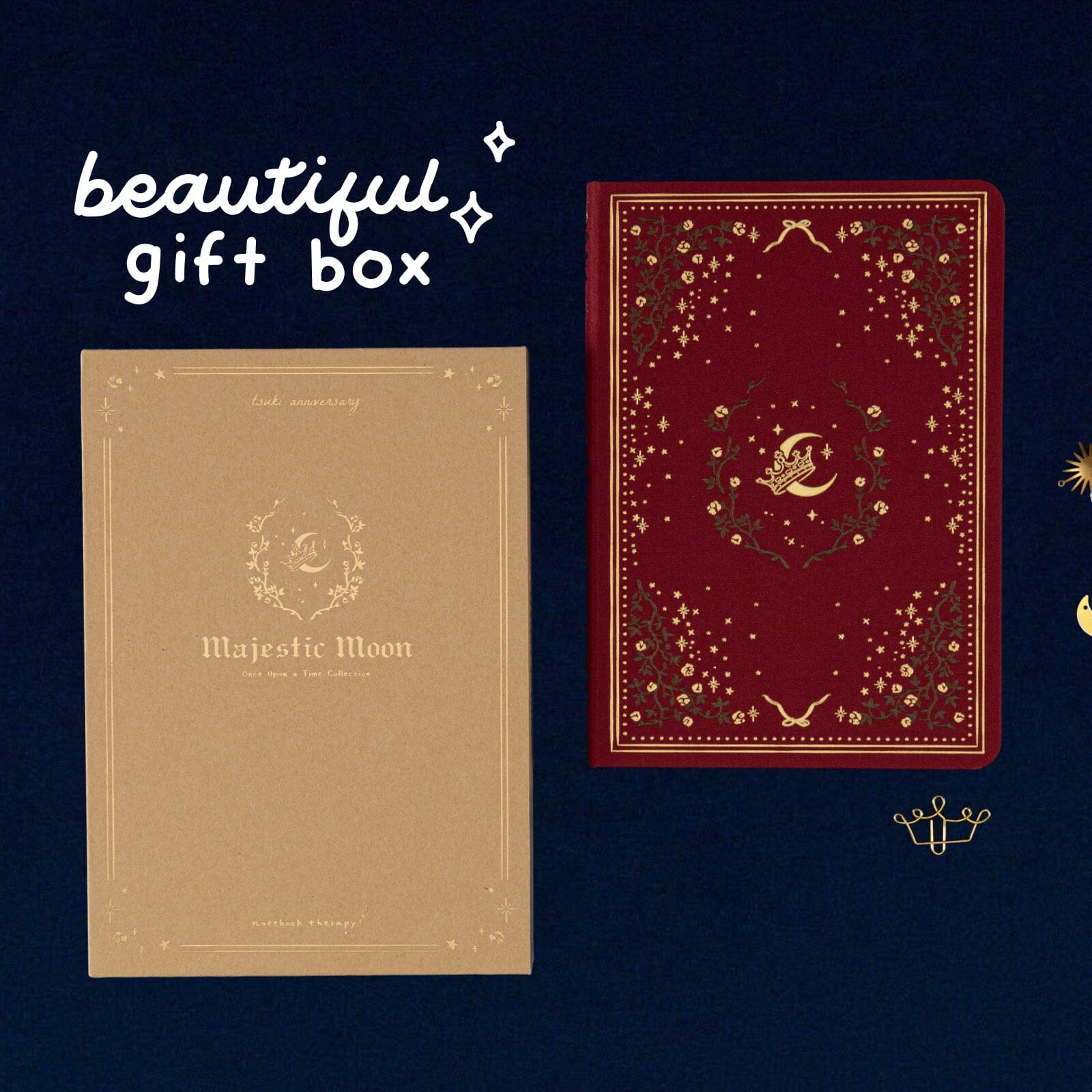 Tsuki 'Majestic Moon' Limited Edition Kraft Paper Bullet Journal in A5 ☾