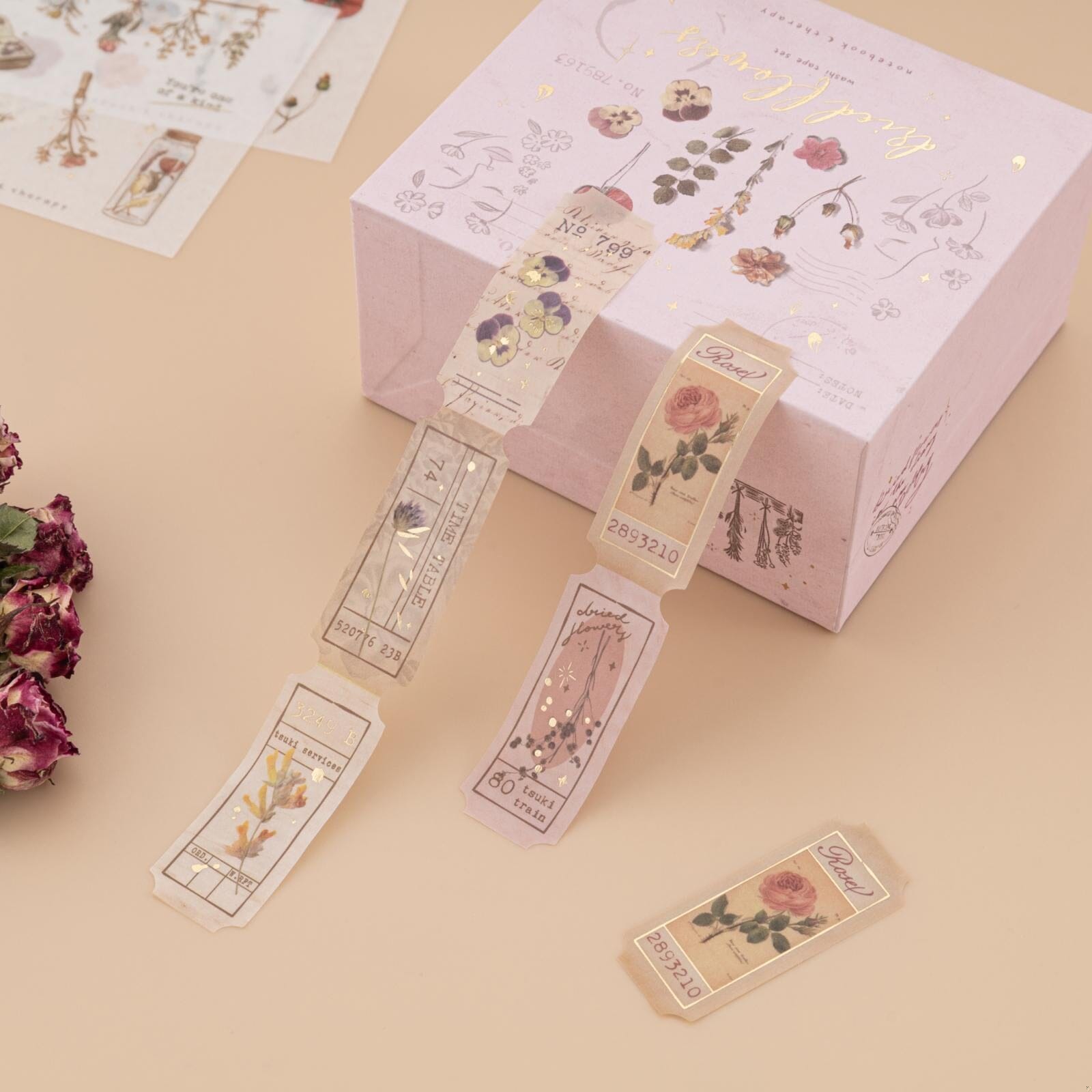 Tsuki 'Dried Flowers' Washi Tape Set ☾