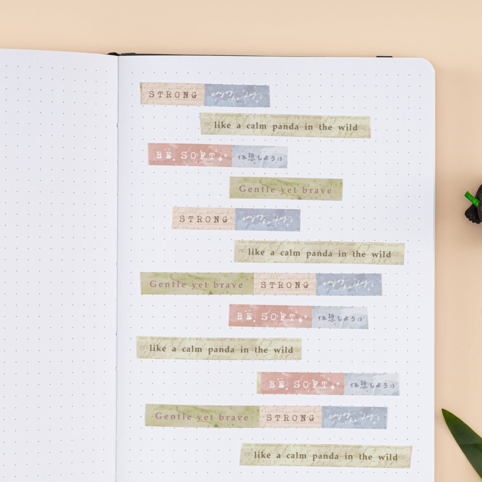 Tsuki 'Playful Panda' Washi Tape Set