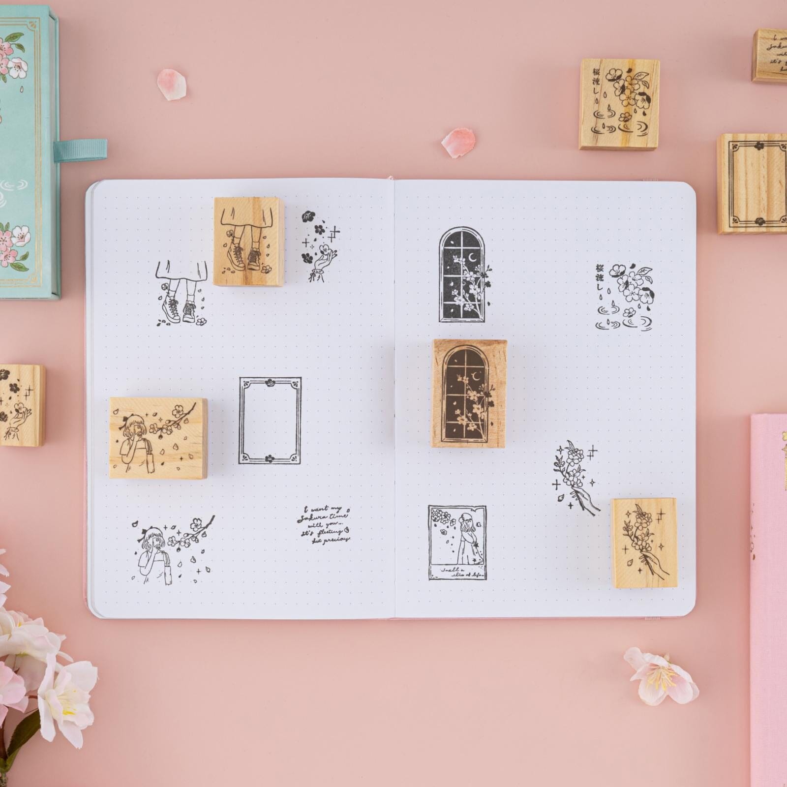 Tsuki 'Sakura Days' Bullet Journal Stamp Set ☾