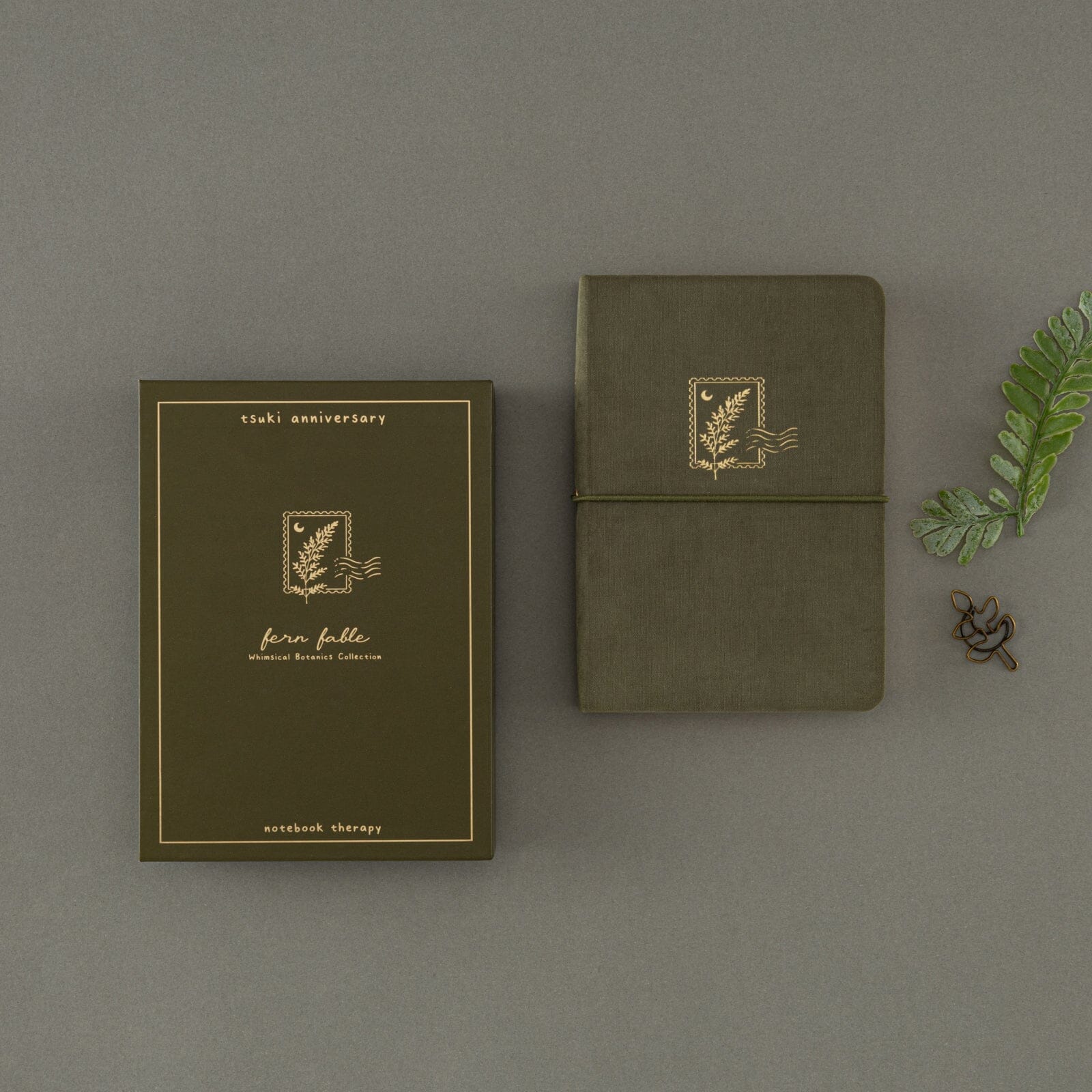 Tsuki 'Fern Fable' A6 Luxury Travel Notebook ☾