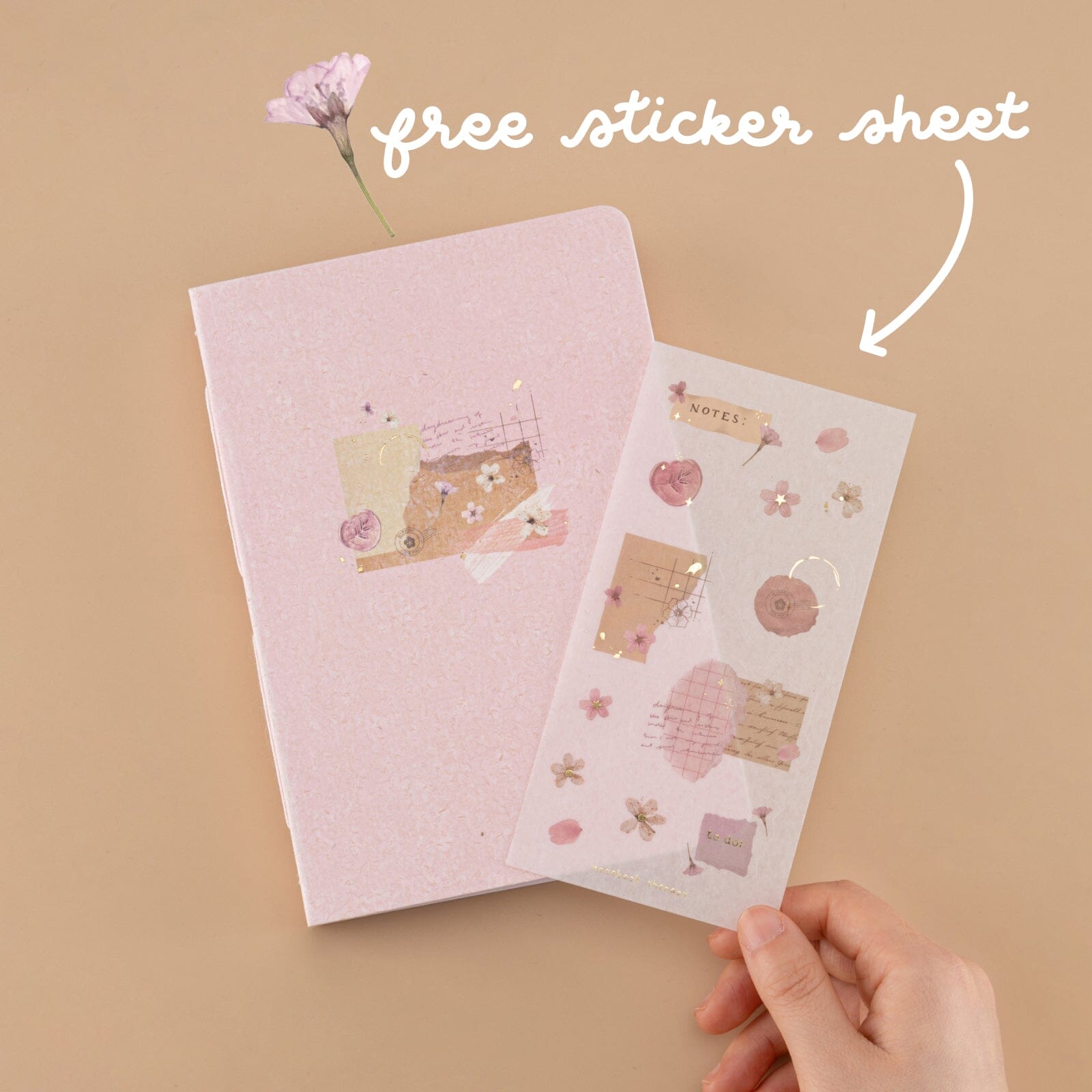 Tsuki Junk Journal Pink Spring Edition Notebook