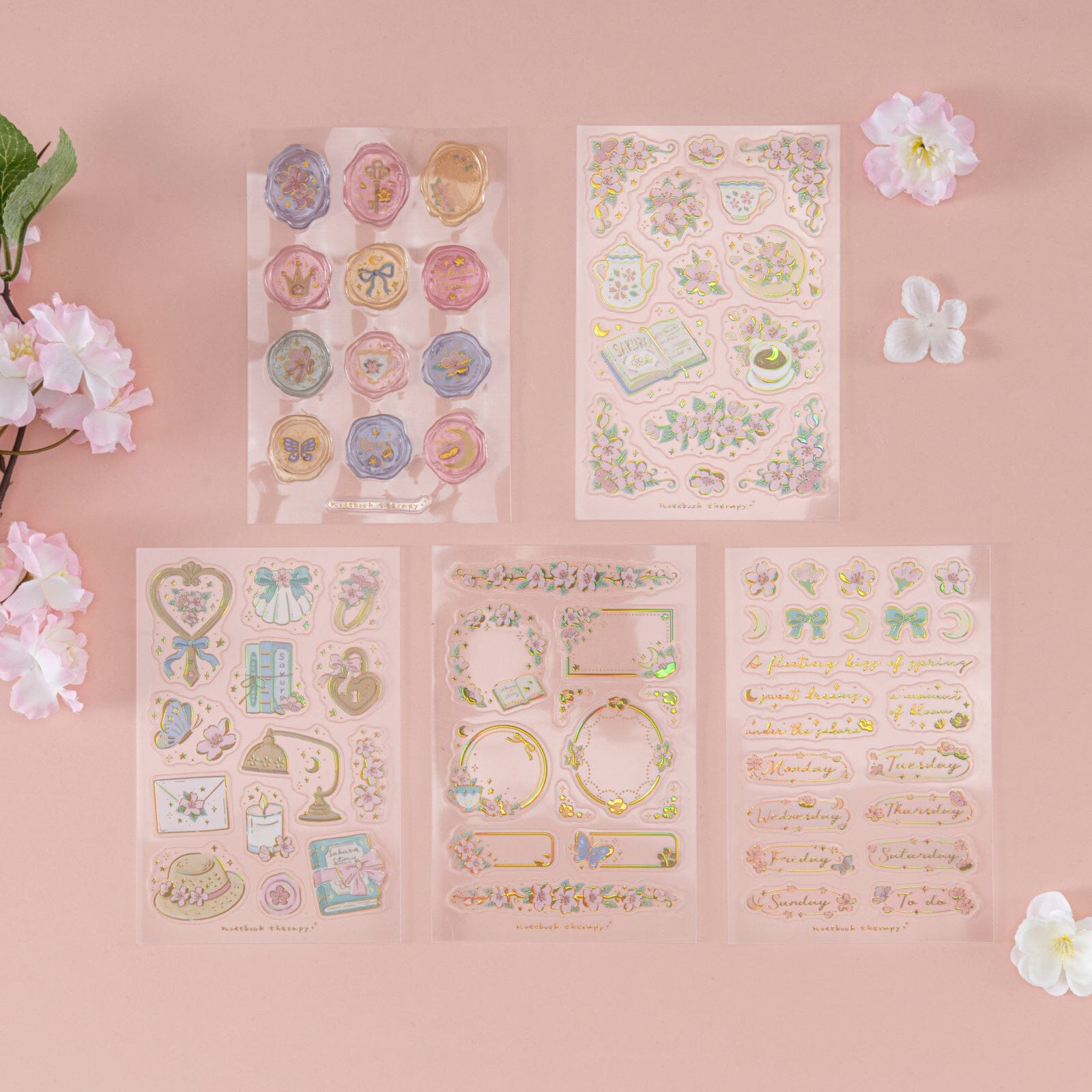 Tsuki 'Sakura Story' 3D Sticker Set ☾