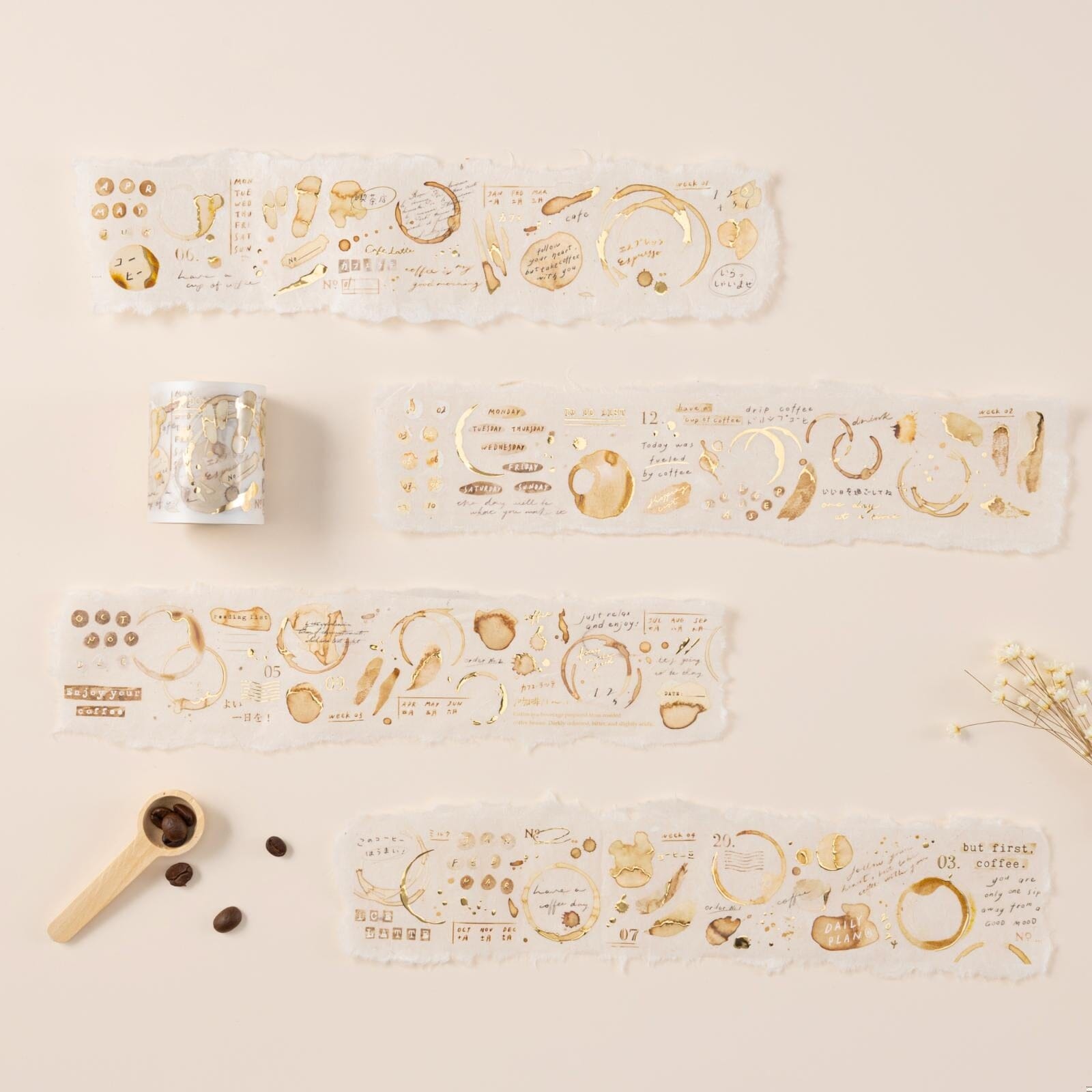 Hinoki - 'Into the Cafe' PET Decorative Tape Set