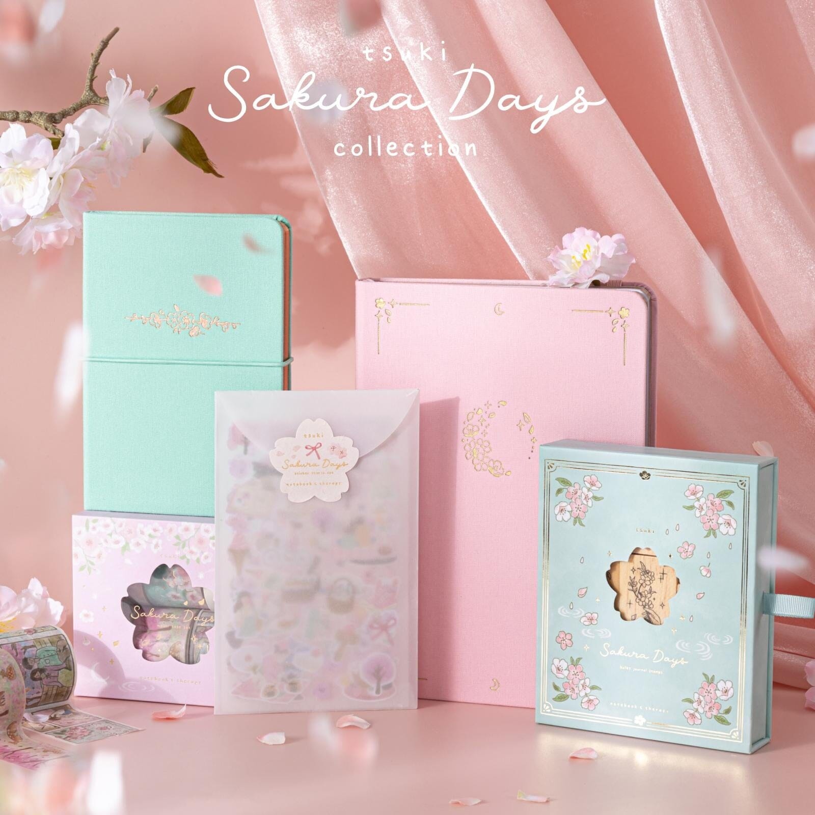 Tsuki 'Sakura Mint' A6 Travel Notebook ☾