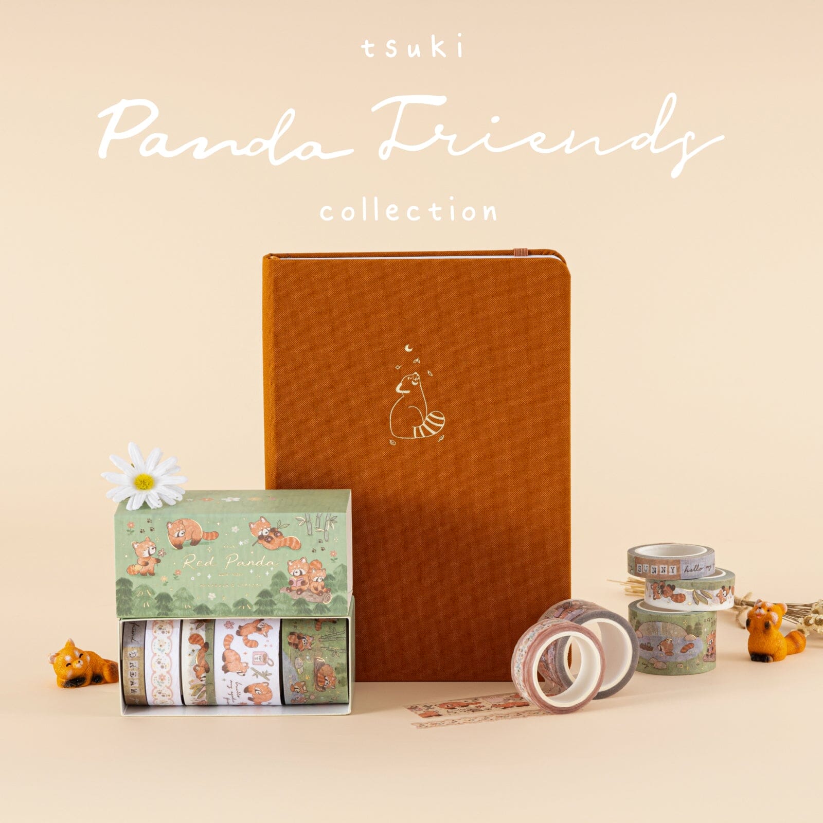 Tsuki 'Red Panda' Washi Tape Set ☾