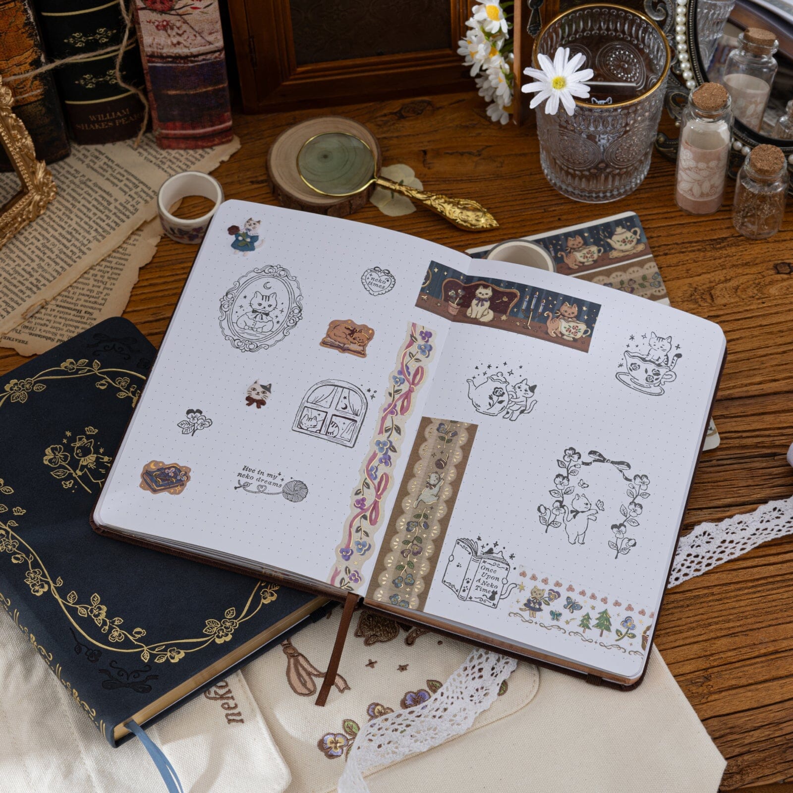 Tsuki ‘Neko Tea Tales’ Limited Edition Bullet Journal ☾