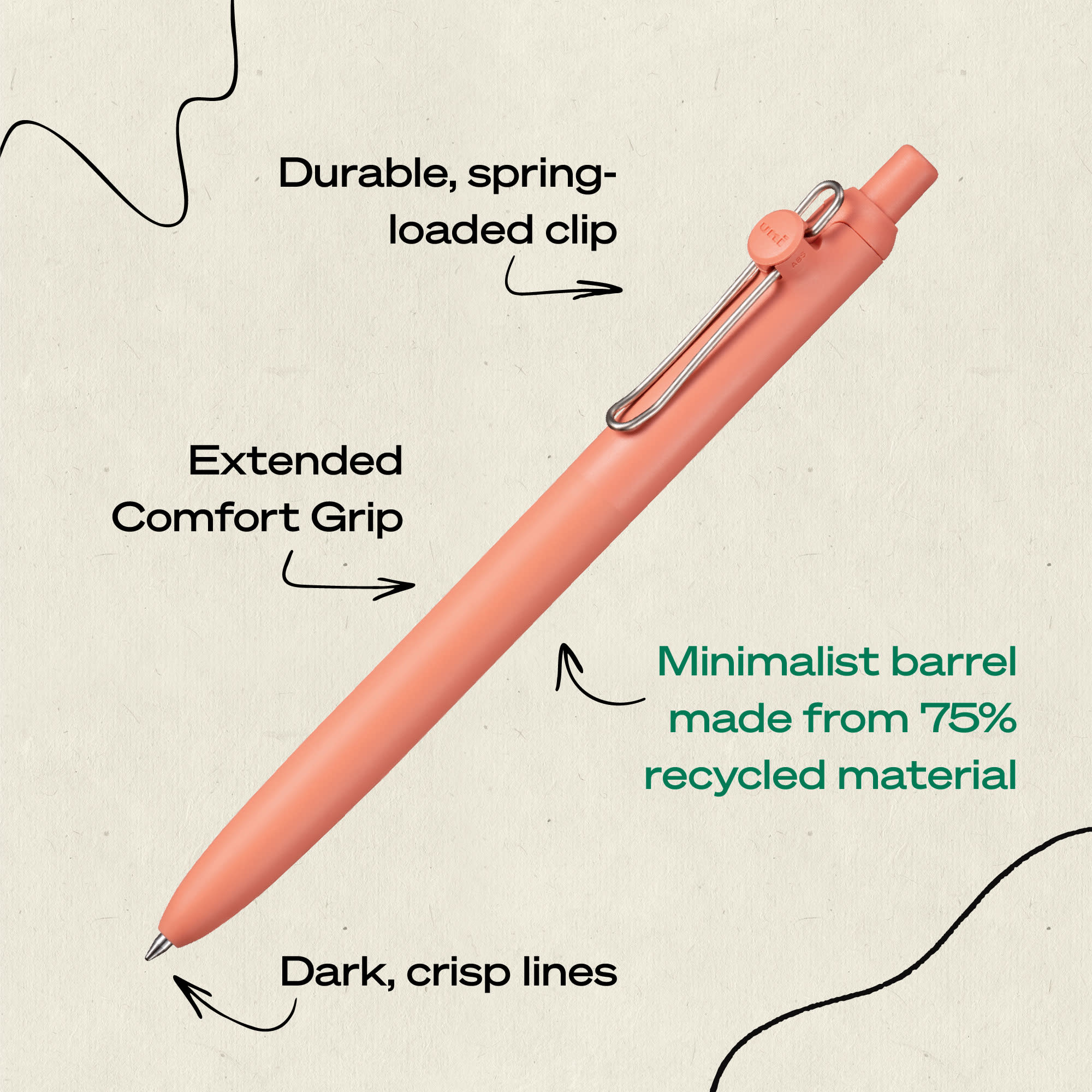 uniball™ Zento, 0.7 mm, Liquid Gel Ink Retractable Pens