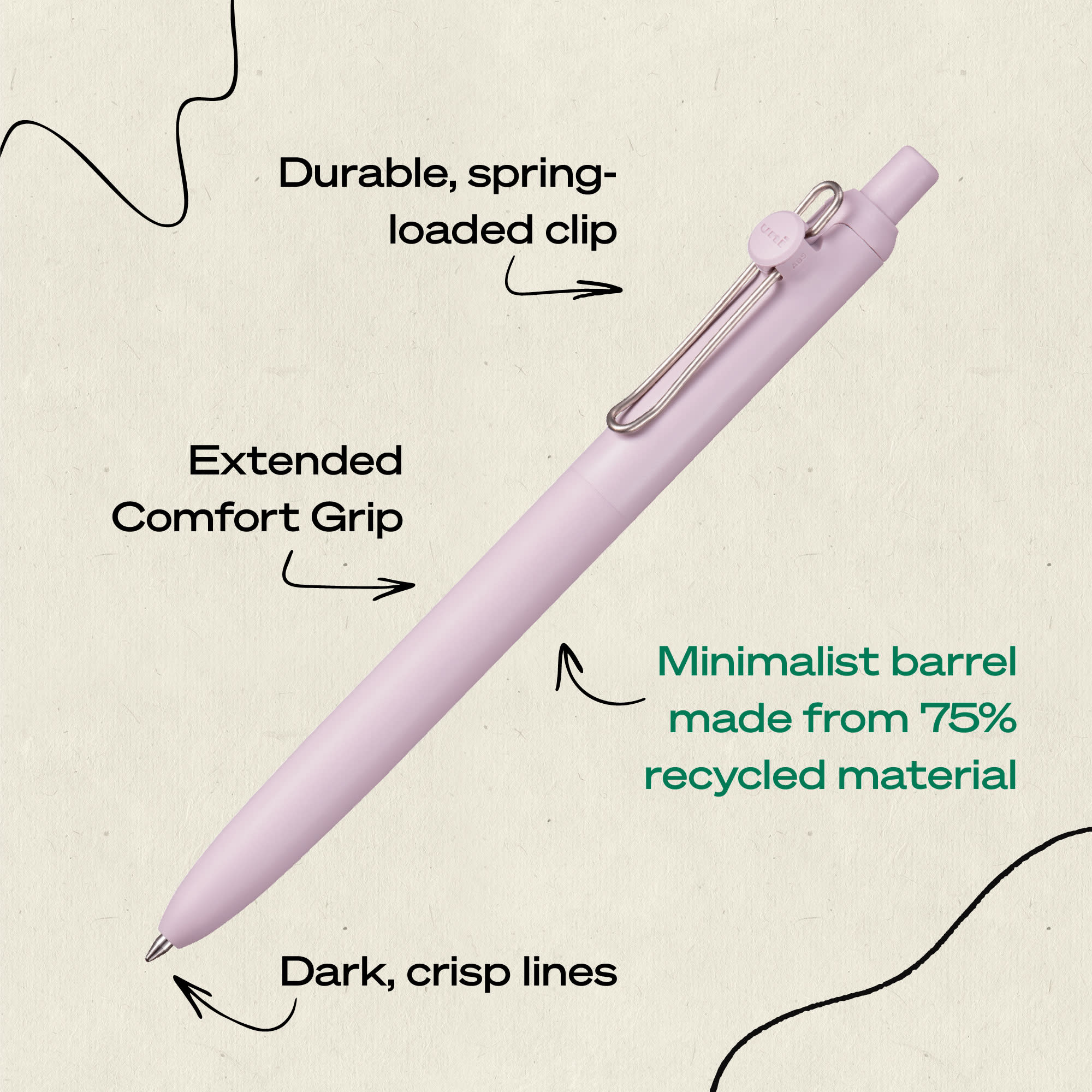 uniball™ Zento, 0.7 mm, Liquid Gel Ink Retractable Pens