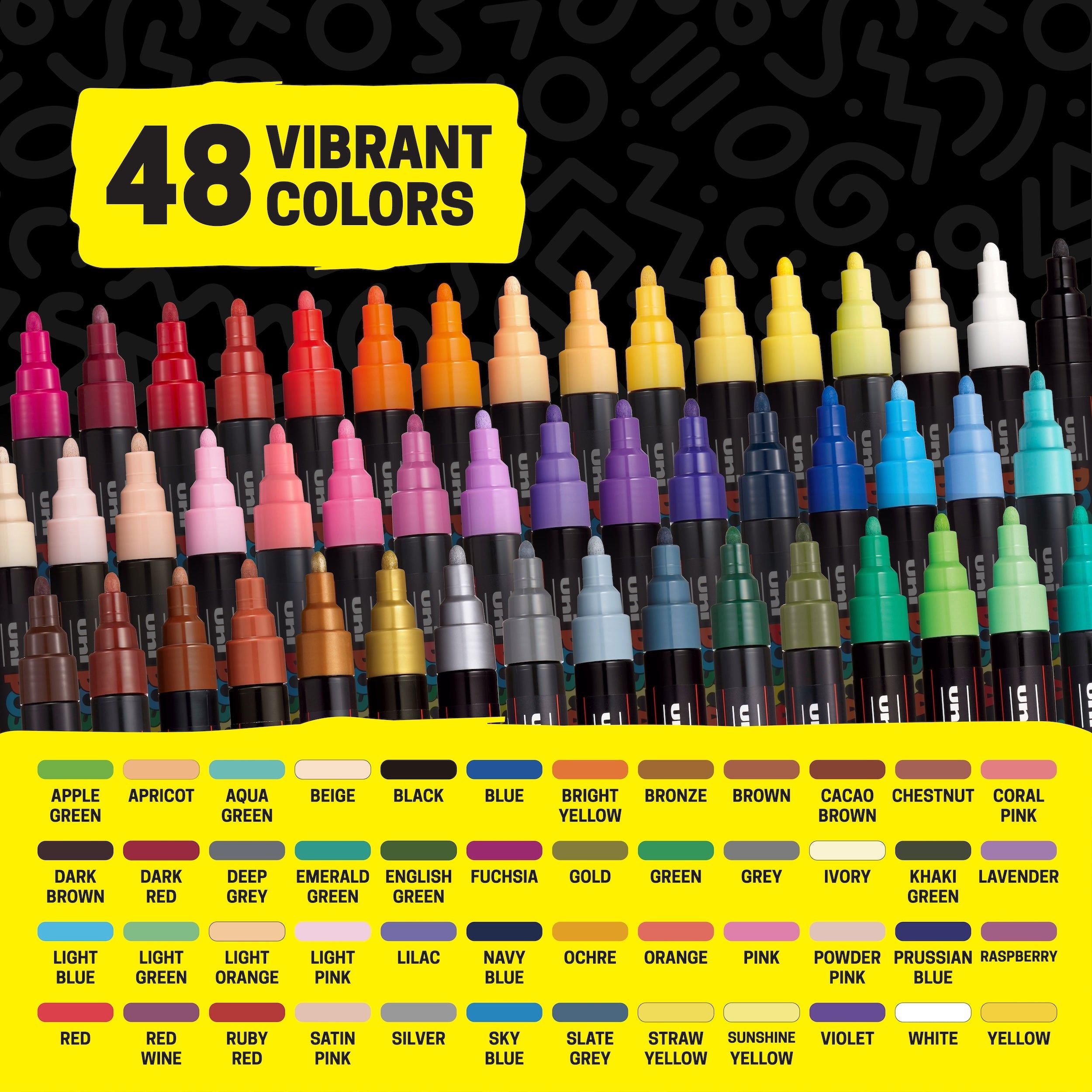uni® POSCA® PC-5M Water-Based Paint Markers with Display Caddy