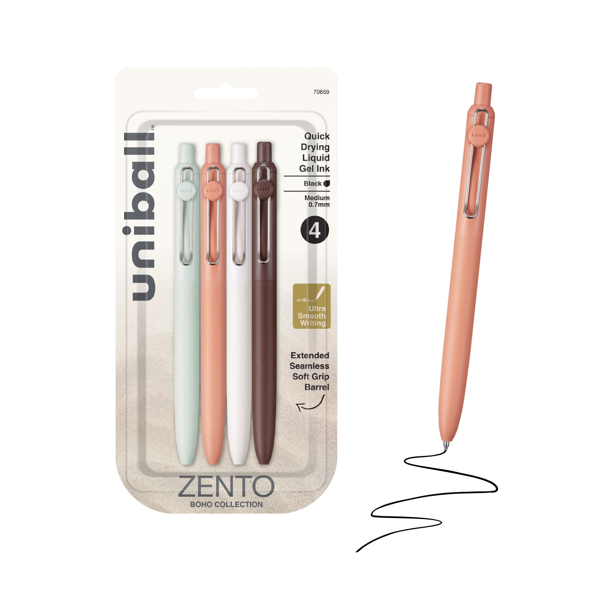 uniball™ Zento, 0.7 mm, Liquid Gel Ink Retractable Pens