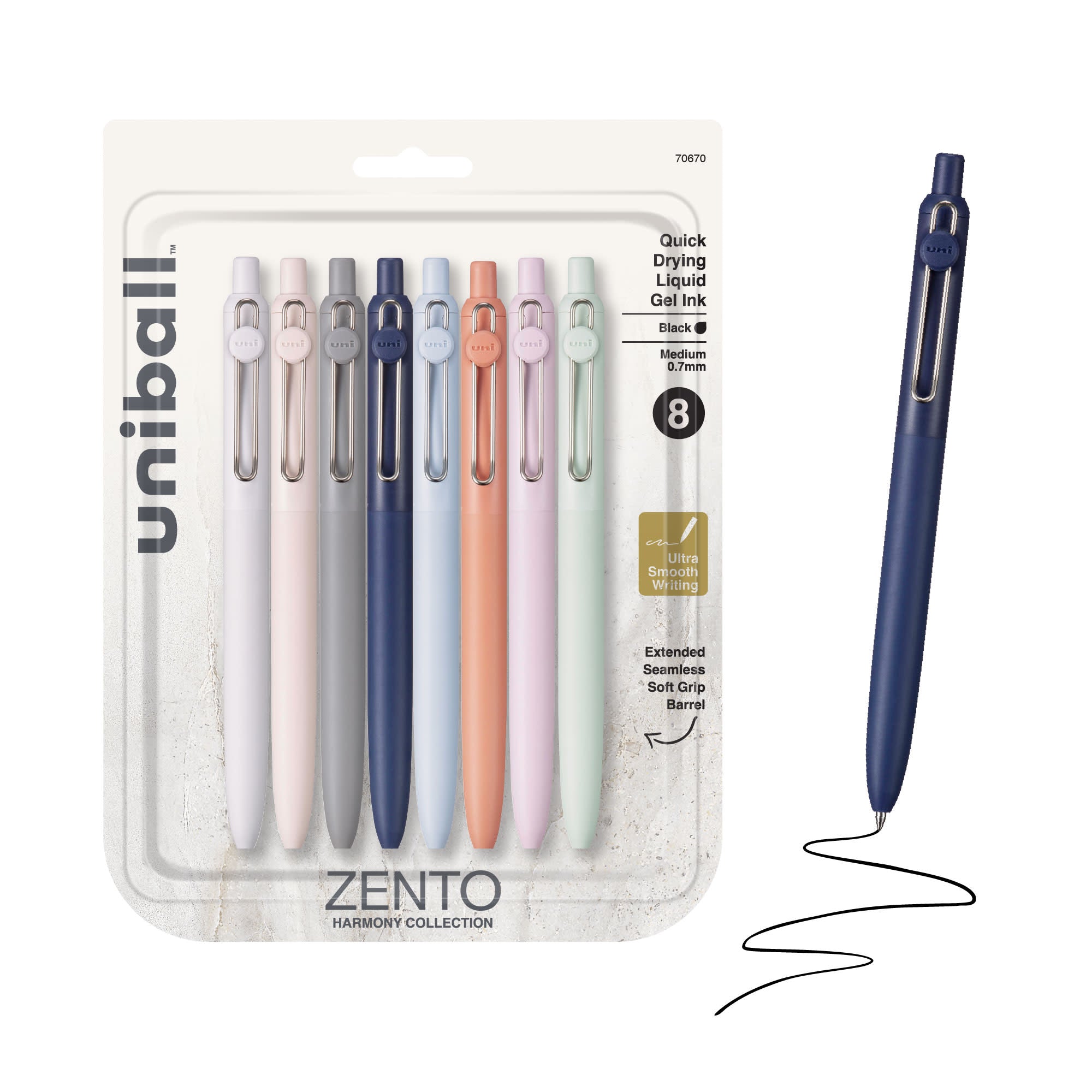 uniball™ Zento, 0.7 mm, Liquid Gel Ink Retractable Pens