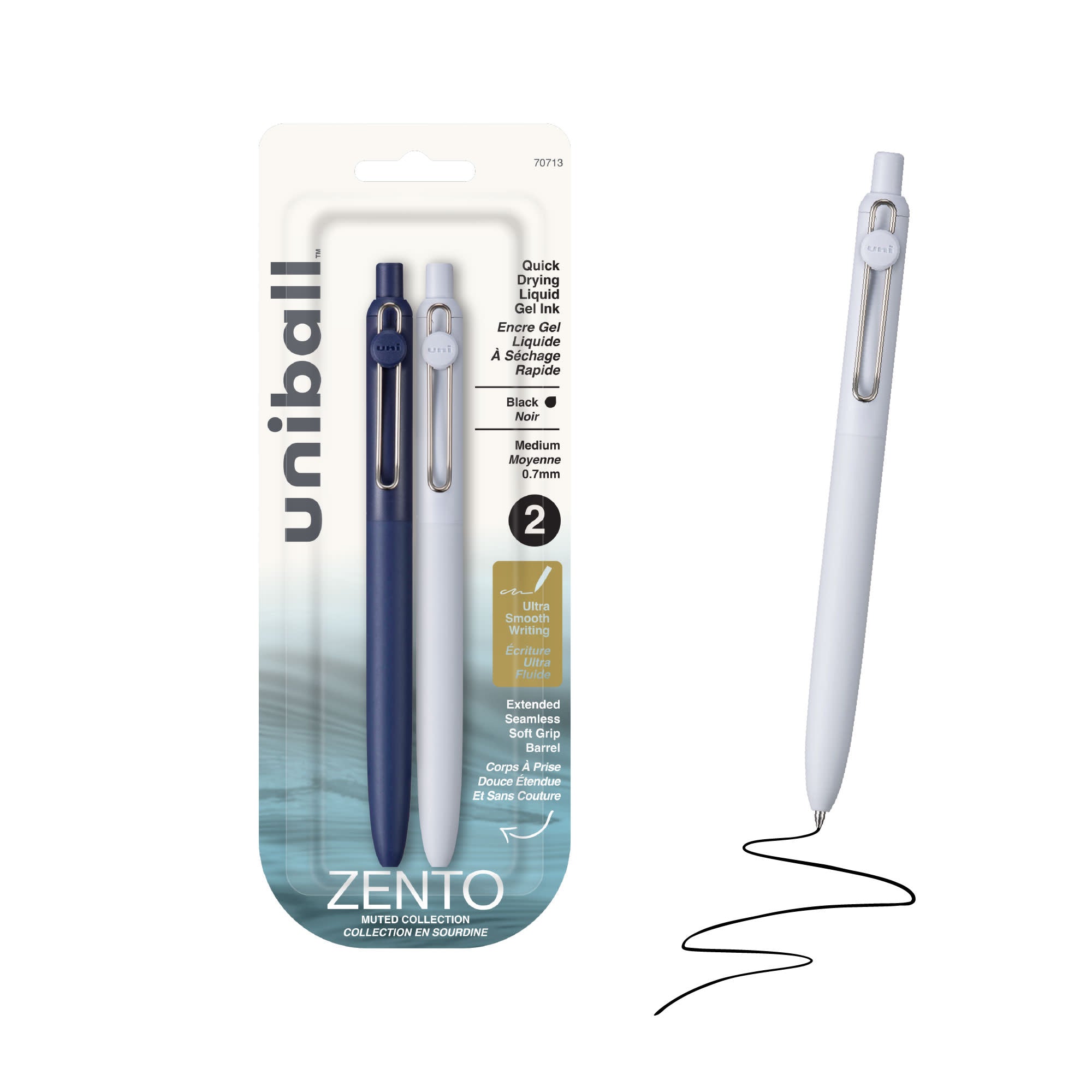 uniball™ Zento, 0.7 mm, Liquid Gel Ink Retractable Pens