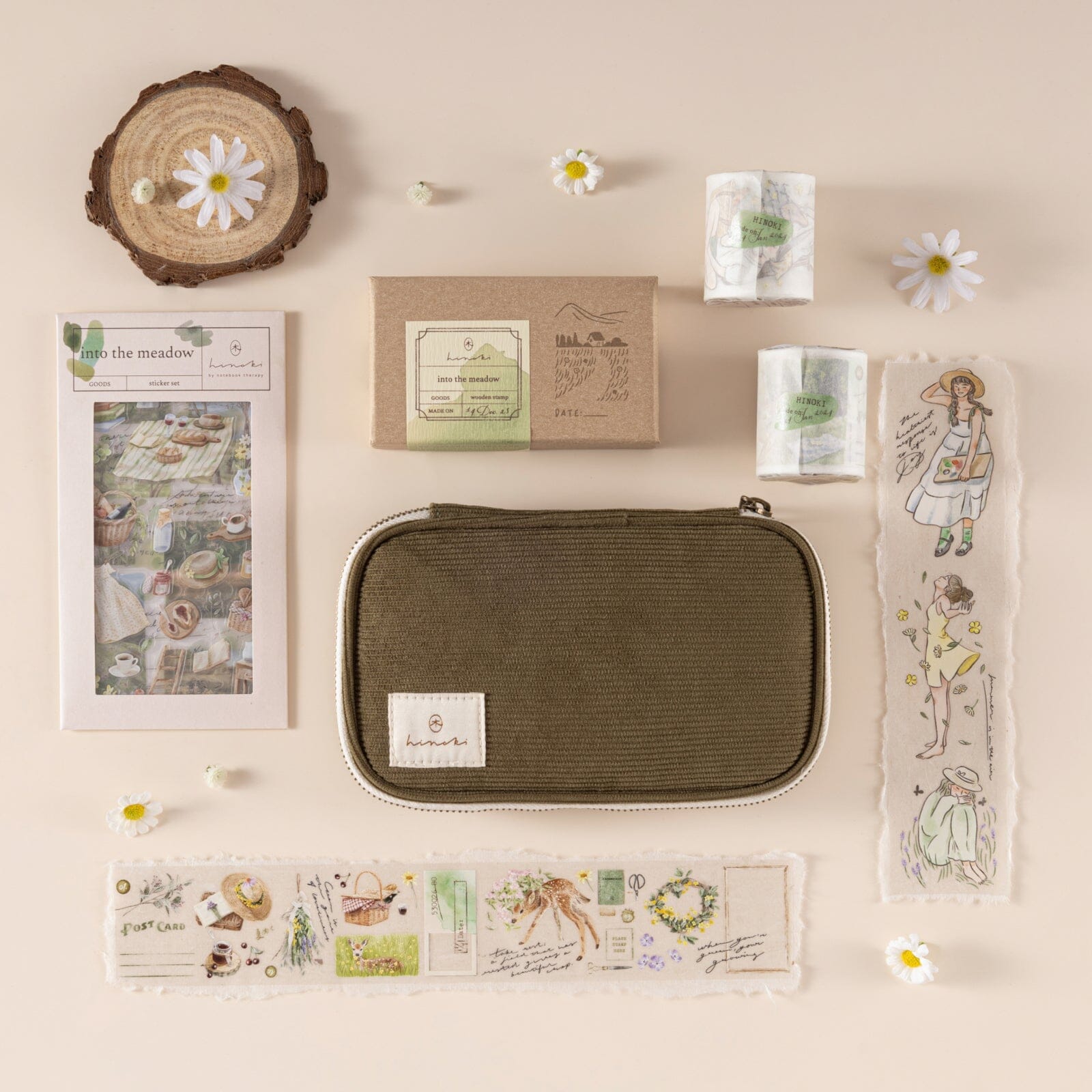 Hinoki - 'Into the Meadow' PET Decorative Tape - Meadow Picnic