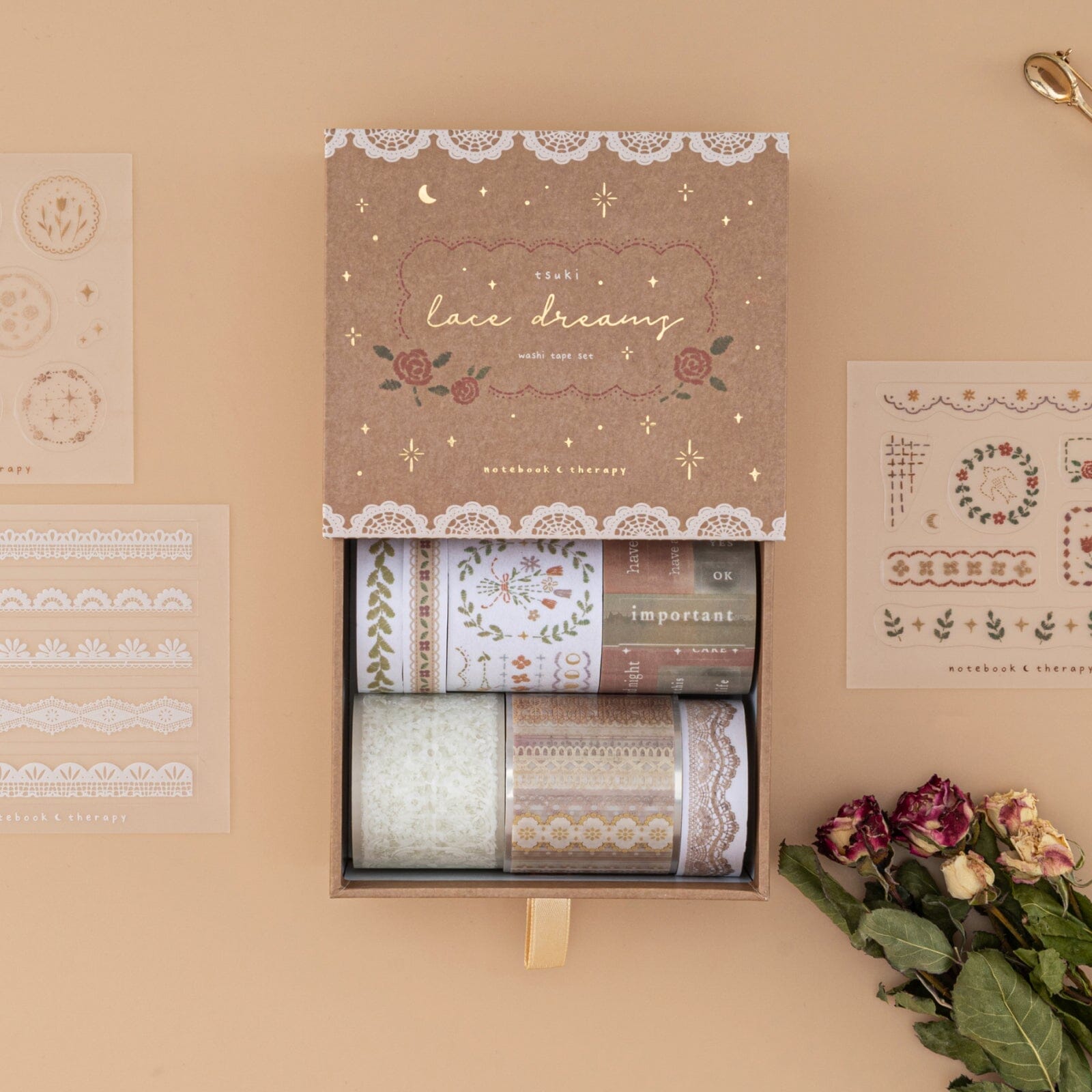 Tsuki 'Lace Dreams' Washi Tape Set ☾