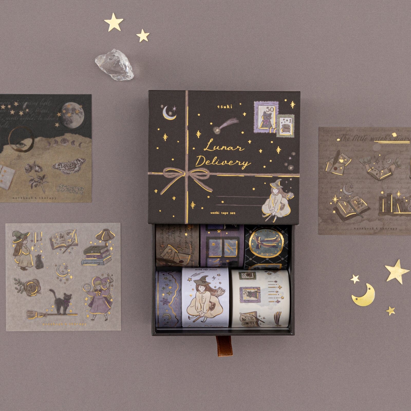 Tsuki 'Lunar Delivery' Washi Tape Set ☾