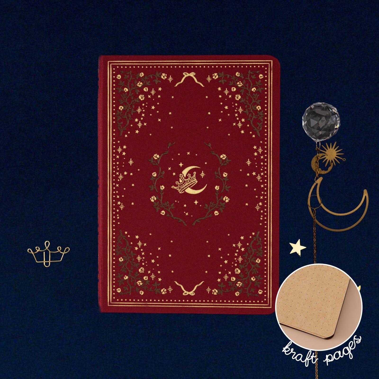 Tsuki 'Majestic Moon' Limited Edition Kraft Paper Bullet Journal in A5 ☾