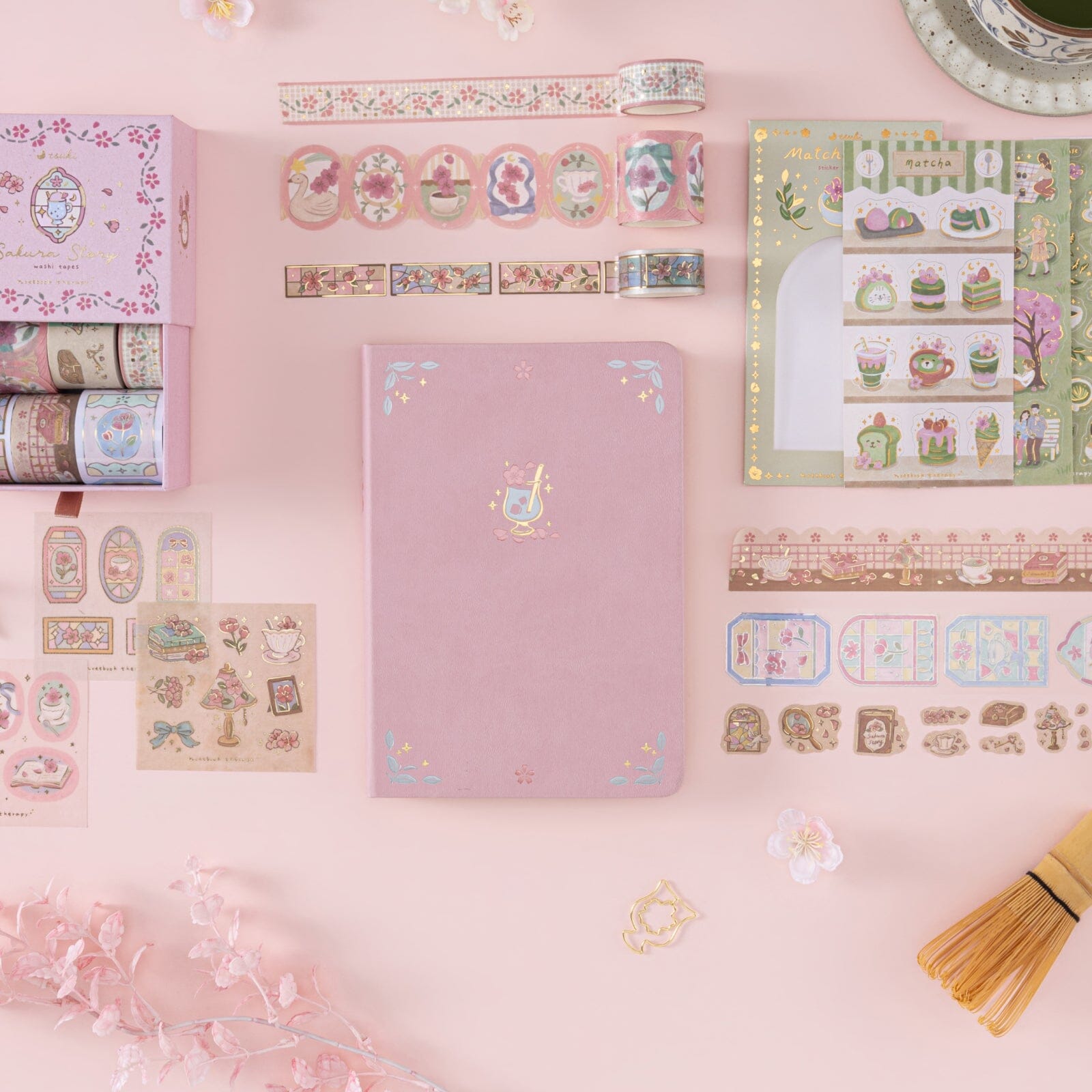 Tsuki 'Matcha Blossom' Limited Edition Luxury Bullet Journal ☾