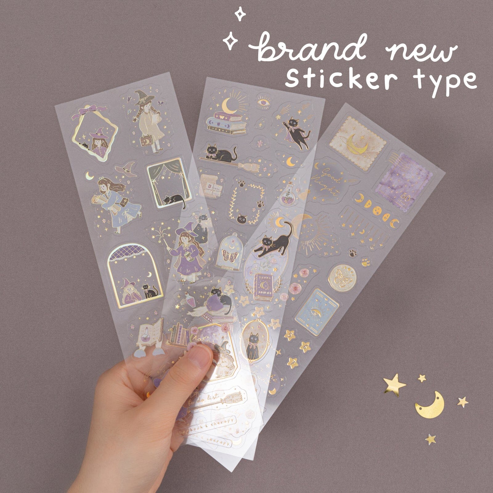 Tsuki 'Lunar Delivery' 3D Holographic Foil Luxury Sticker Set ☾