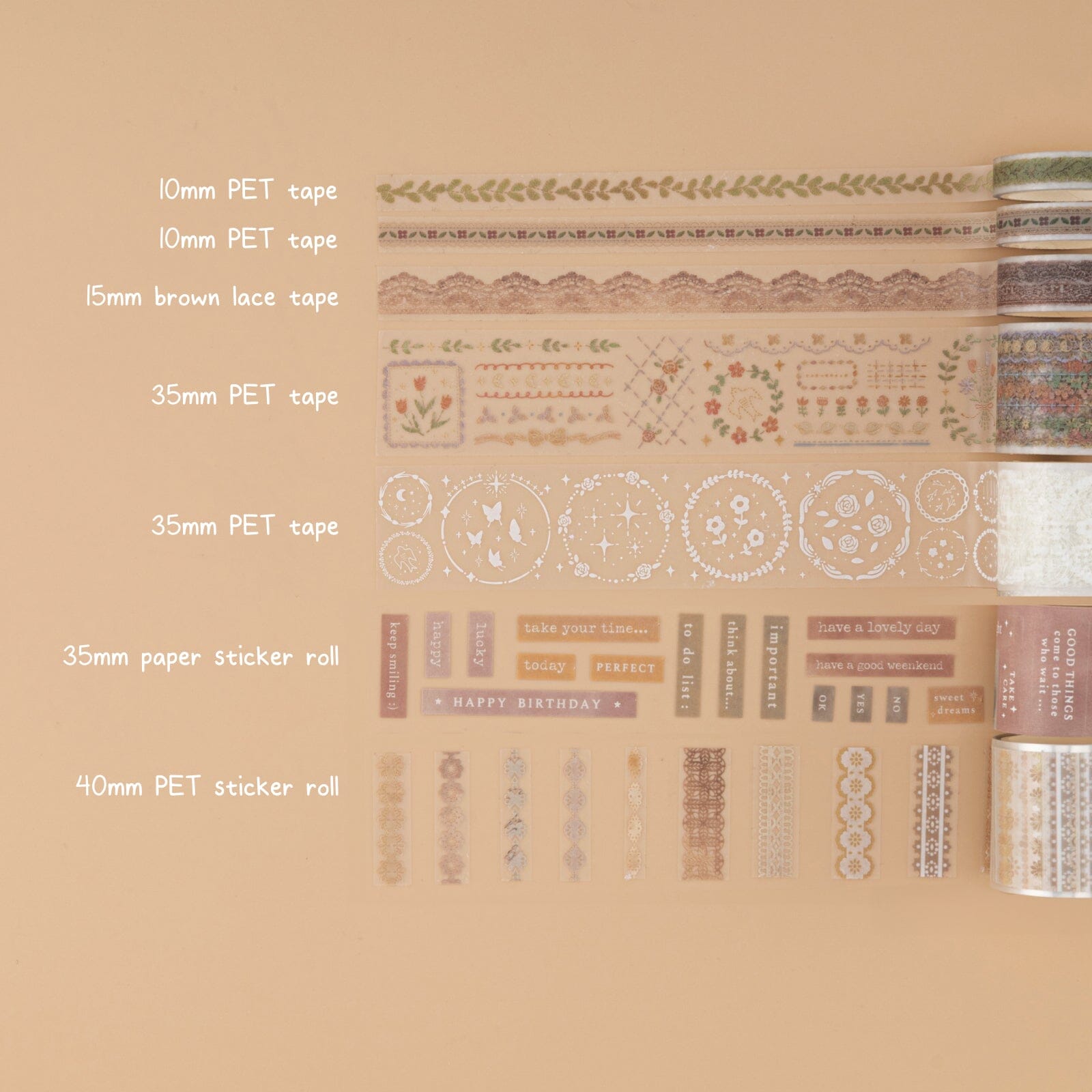 Tsuki 'Lace Dreams' Washi Tape Set ☾