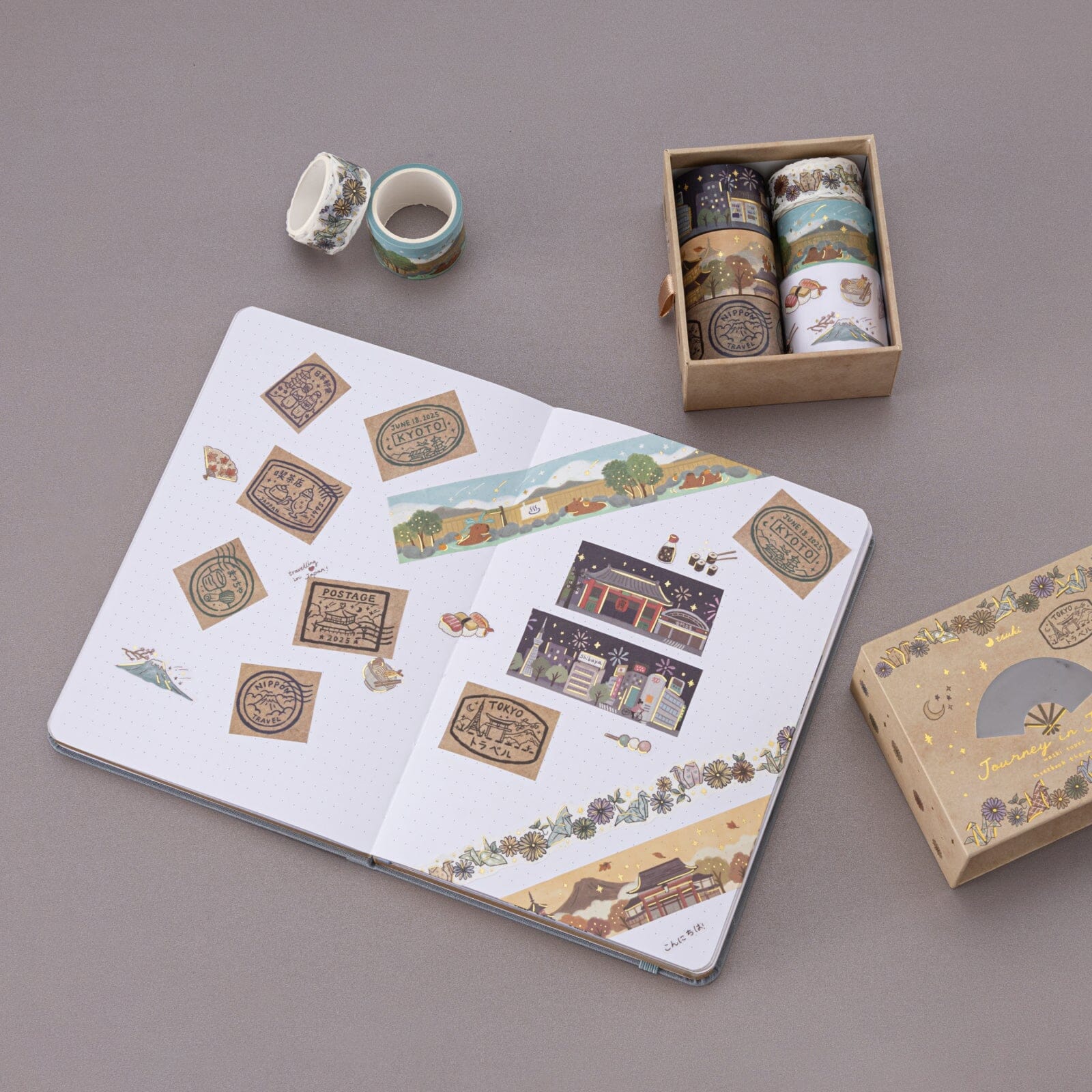 Tsuki 'Journey in Japan' Washi Tape Set ☾