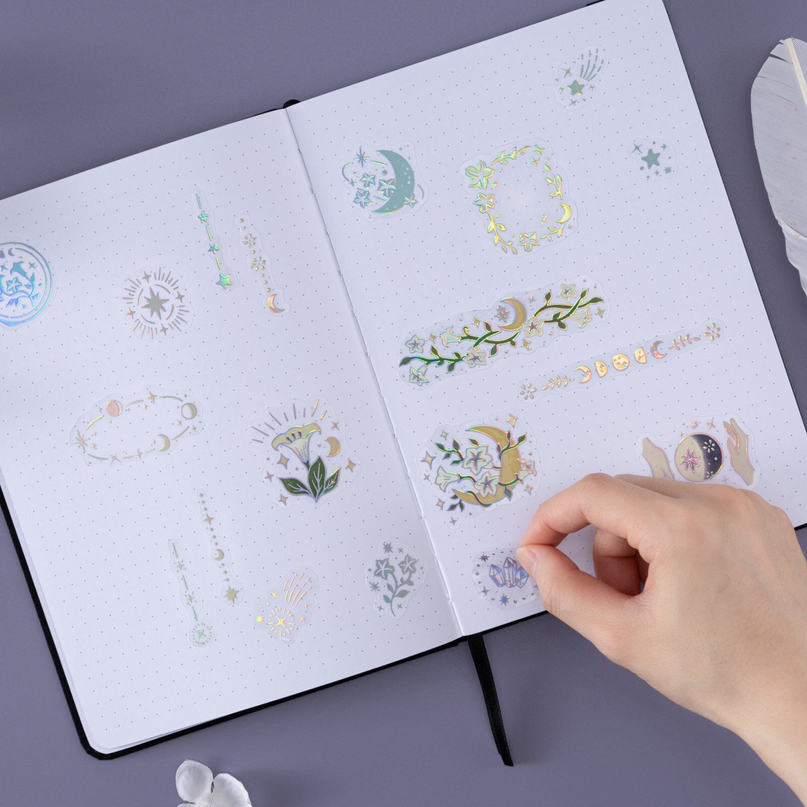 Tsuki 'Moonflower Magic' 3D Sticker Set ☾