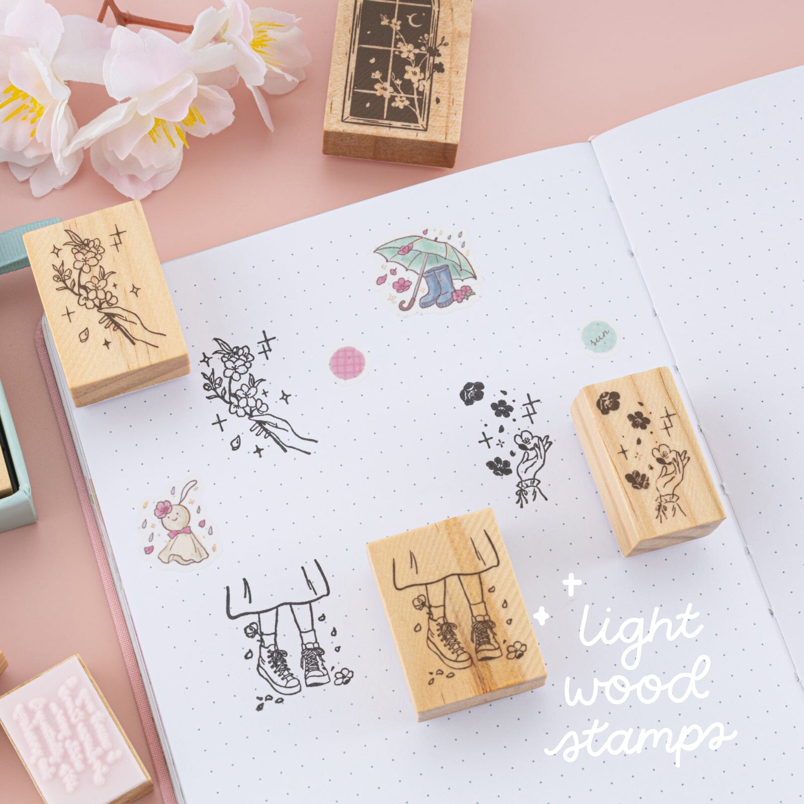 Tsuki 'Sakura Days' Bullet Journal Stamp Set ☾