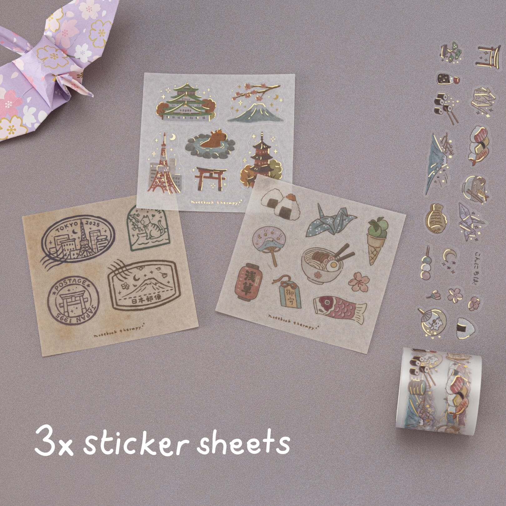 Tsuki 'Journey in Japan' Washi Tape Set ☾