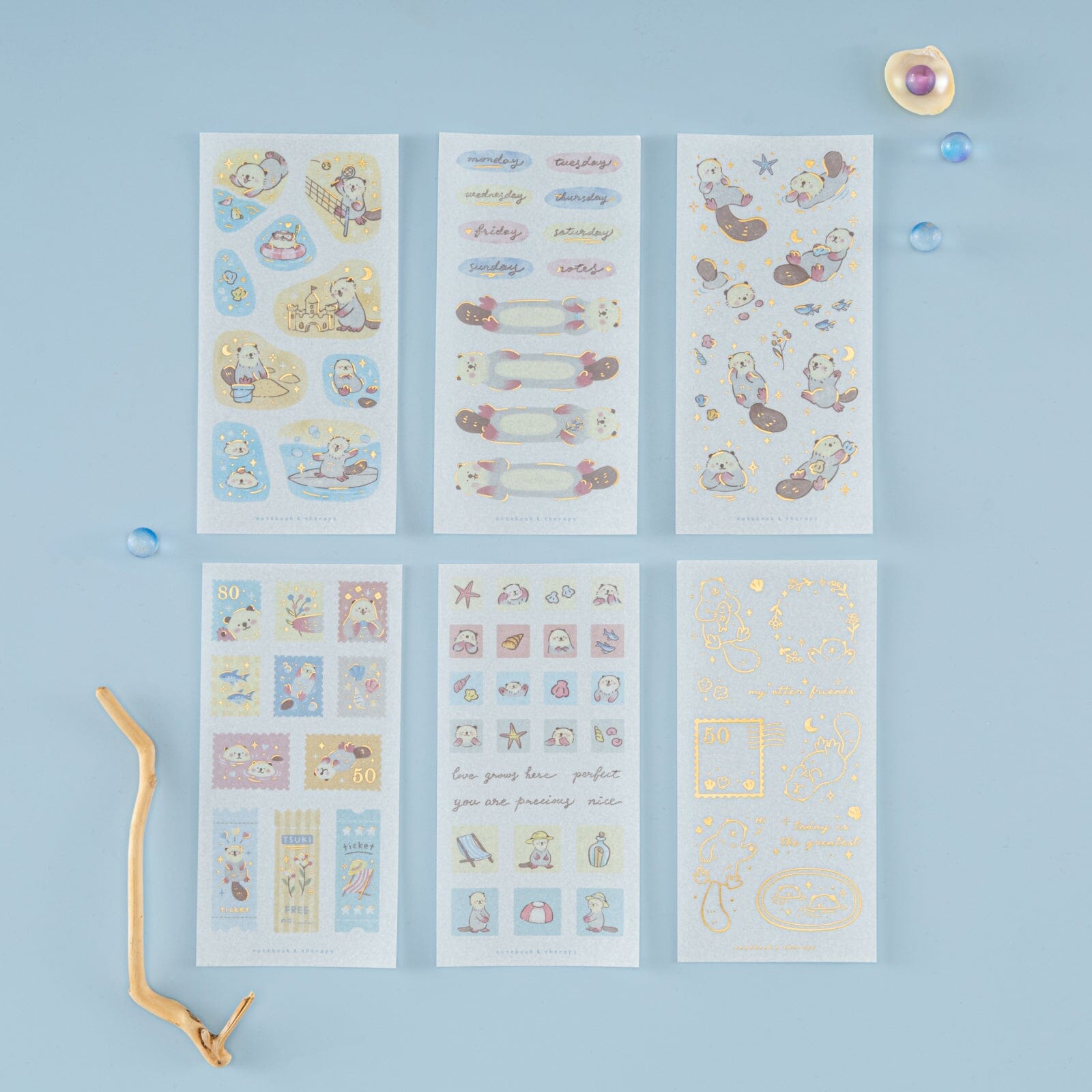 Tsuki 'Otter Friends' Sticker Set ☾
