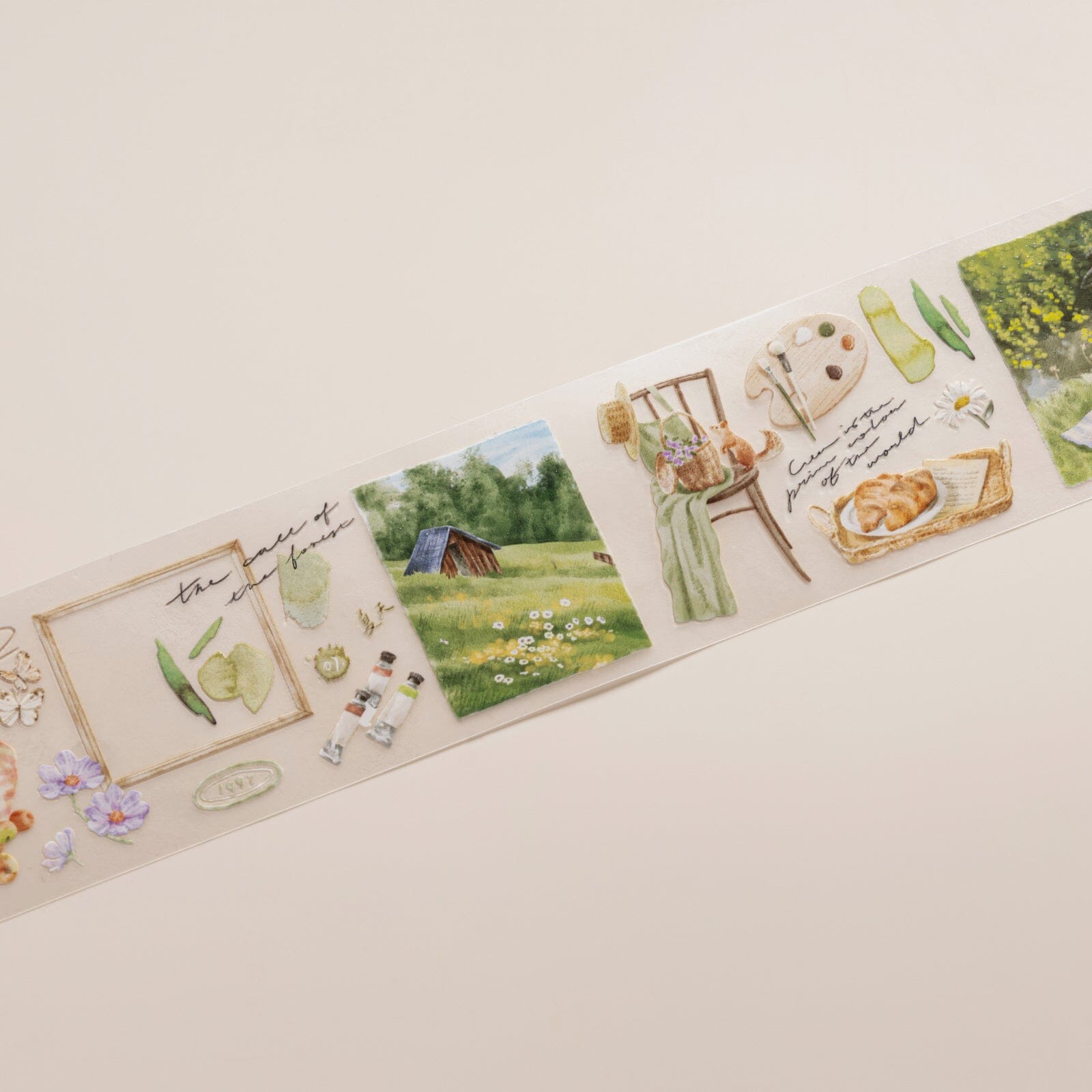 Hinoki - 'Into the Meadow' PET Decorative Tape - Meadow Picnic