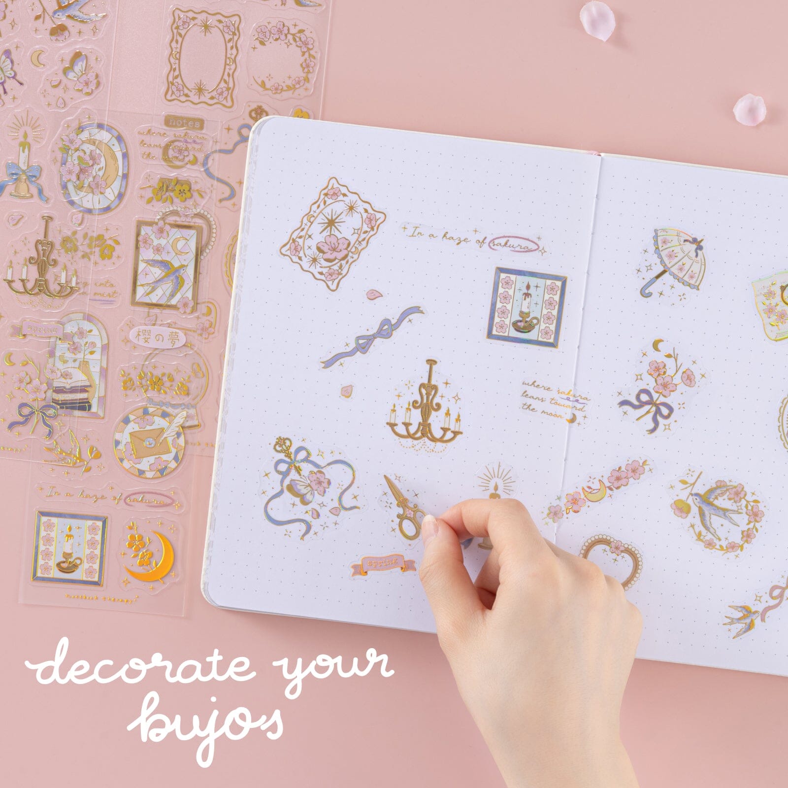 Tsuki 'Sakura Vintage' 3D Sticker Set ☾