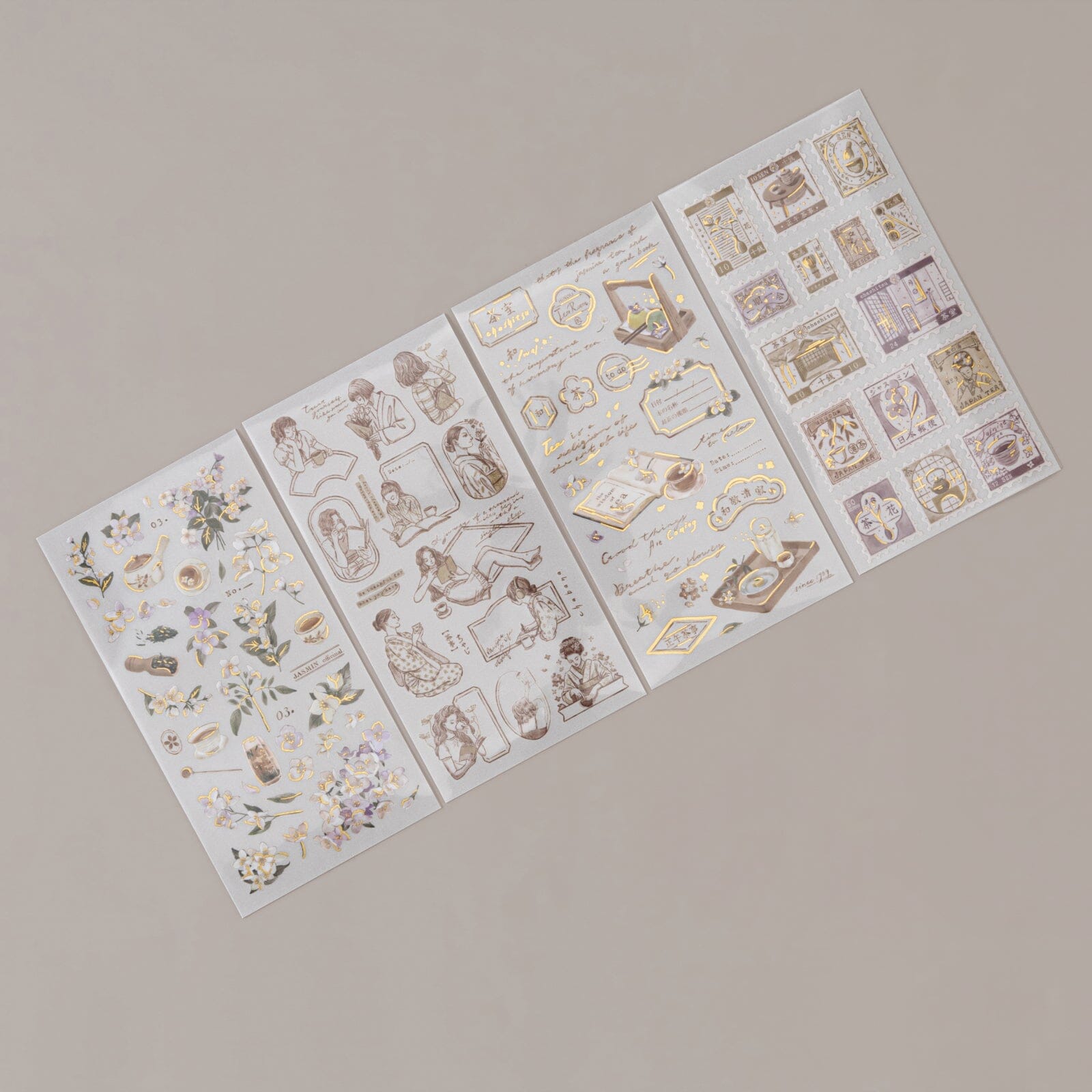 Hinoki - 'Into the Tea Room' Print-On Sticker Set